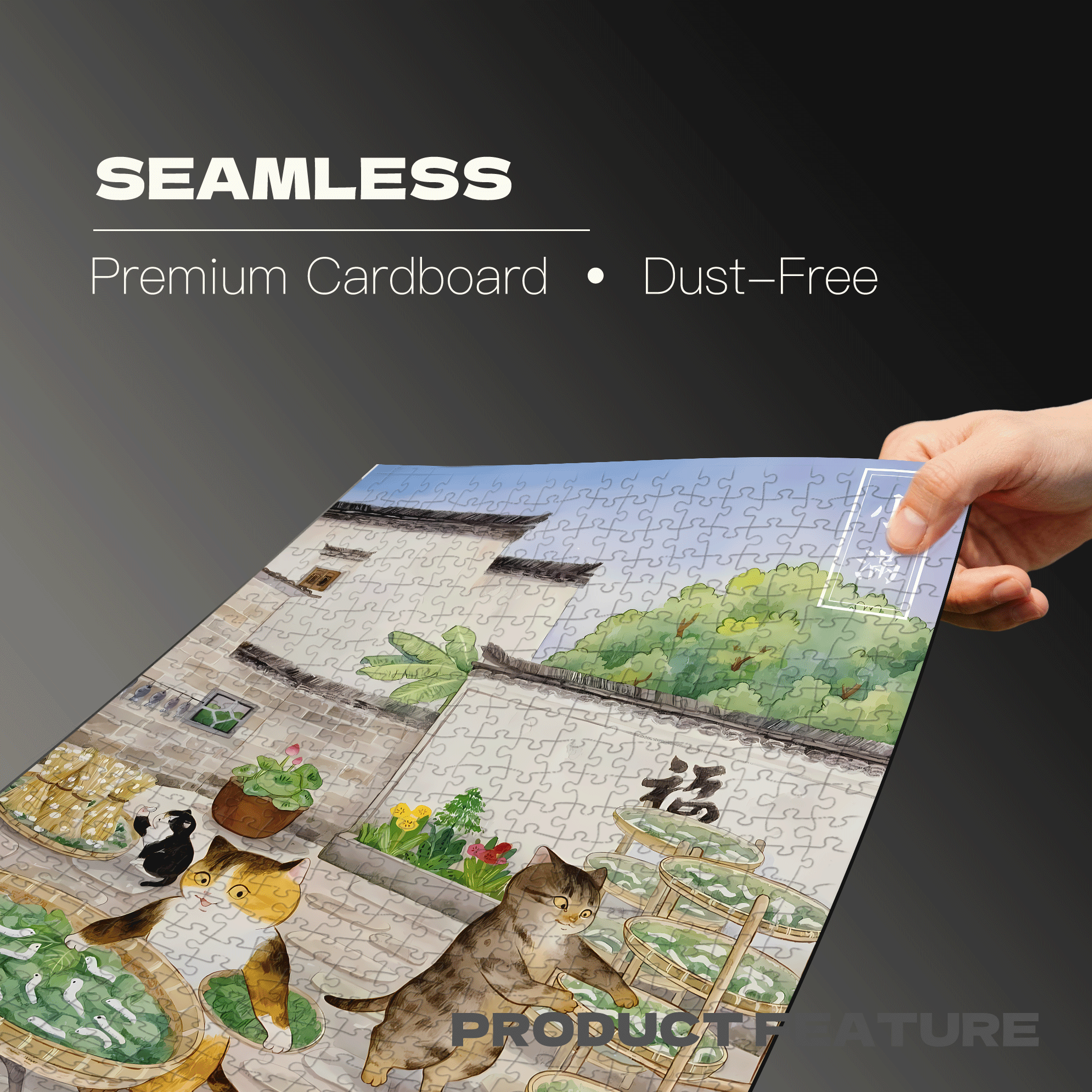 Lesser Fullness of Grain 500pcs/1000pcs Jigsaw Puzzle, Scratch-Resistant, Interactive Family Game & Brain-Boosting DIY Decor, Perfect for Halloween, Christmas & New Year Gifts, Family Puzzle Game