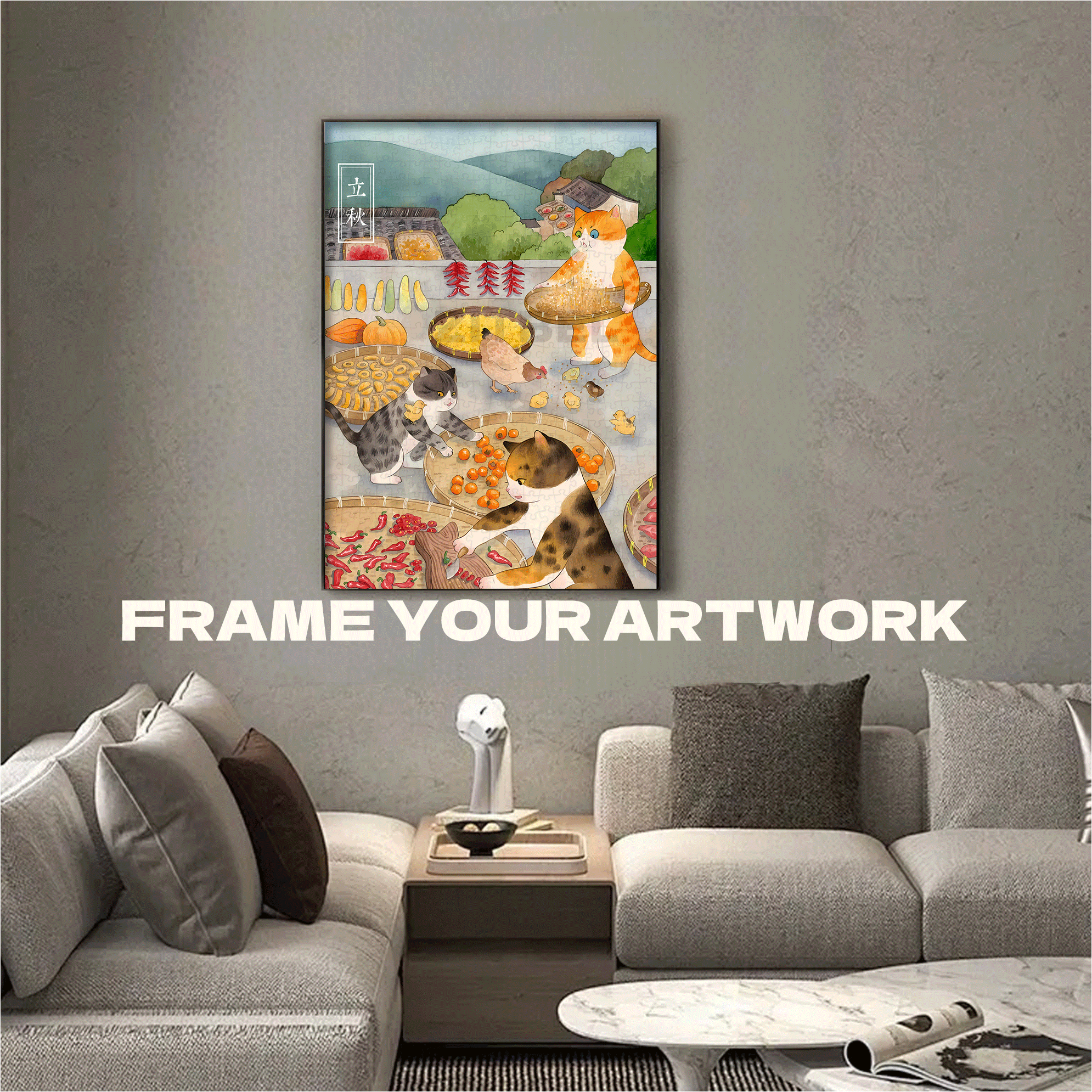 The Beginning of Autumn 500pcs/1000pcs Jigsaw Puzzle, Scratch-Resistant, Interactive Family Game & Brain-Boosting DIY Decor, Perfect for Halloween, Christmas & New Year Gifts, Family Puzzle Game