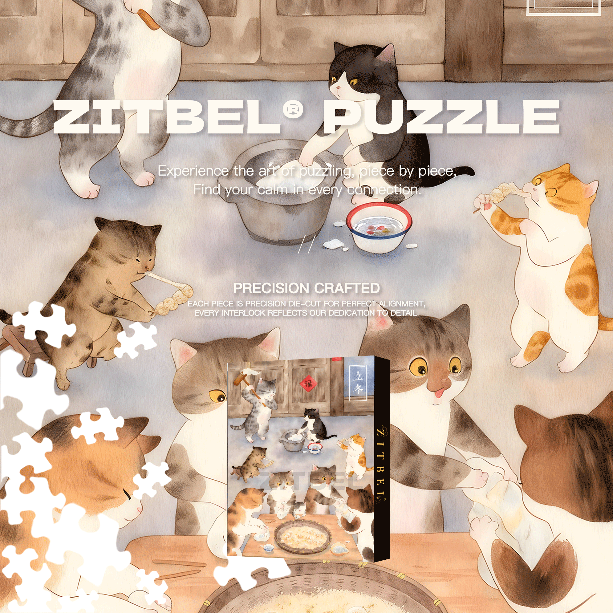 The Beginning of Winter 500pcs/1000pcs Jigsaw Puzzle, Scratch-Resistant, Interactive Family Game & Brain-Boosting DIY Decor, Perfect for Halloween, Christmas & New Year Gifts, Family Puzzle Game