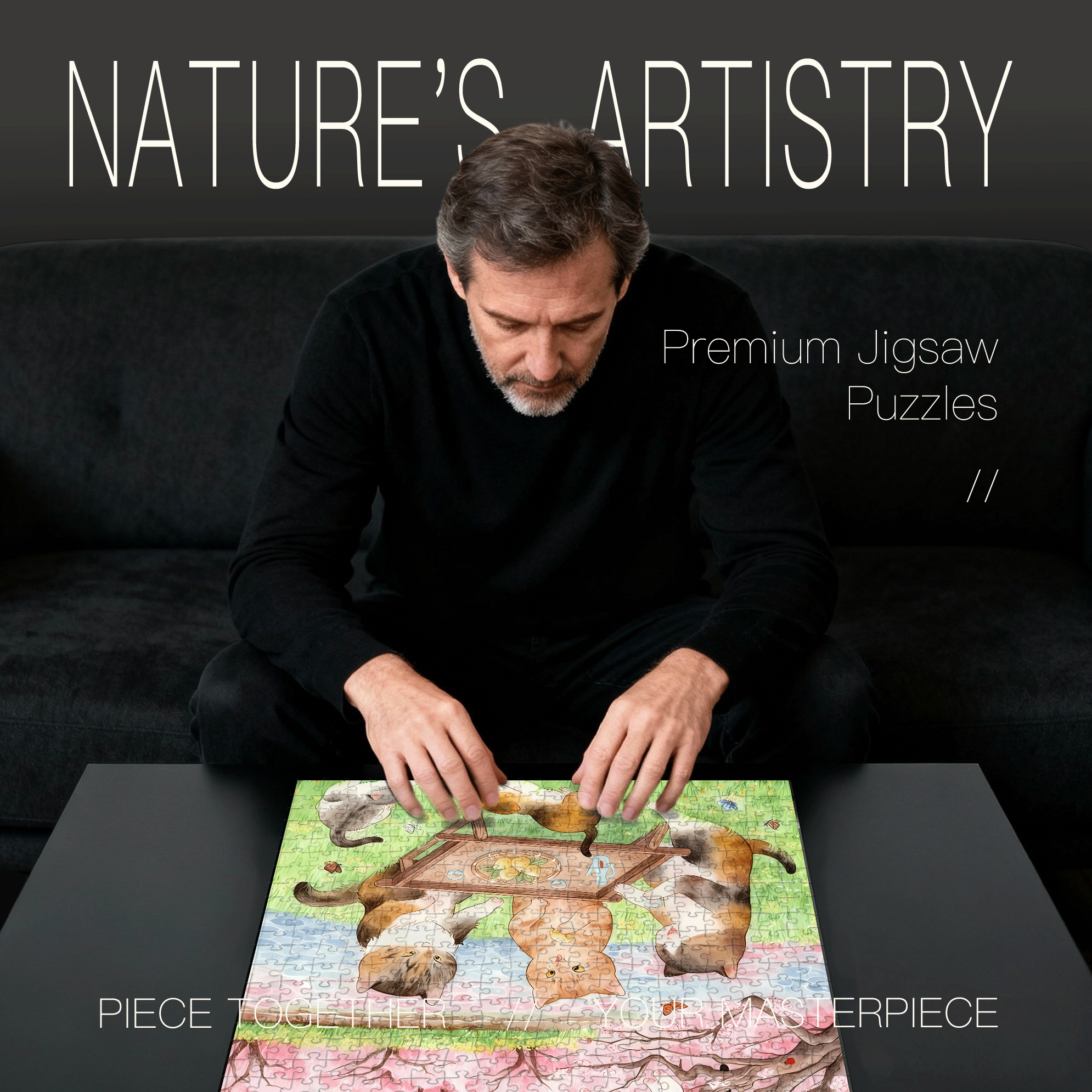 The Waking of Insects 500pcs/1000pcs Jigsaw Puzzle, Scratch-Resistant, Interactive Family Game & Brain-Boosting DIY Decor, Perfect for Halloween, Christmas & New Year Gifts, Family Puzzle Game