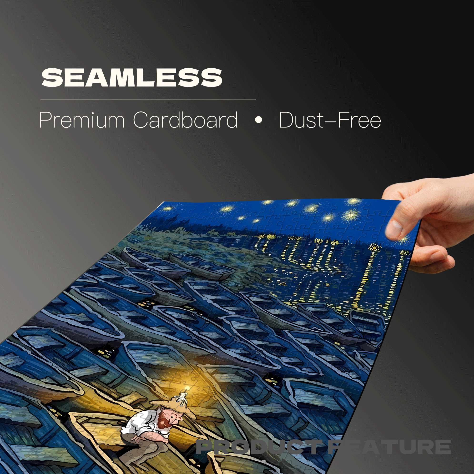 A Glimmer Of Light In The Darkness 500pcs/1000pcs Jigsaw Puzzle, Scratch-Resistant, Interactive Family Game & Brain-Boosting DIY Decor, Perfect for Halloween, Christmas & New Year Gifts, Family Puzzle Game