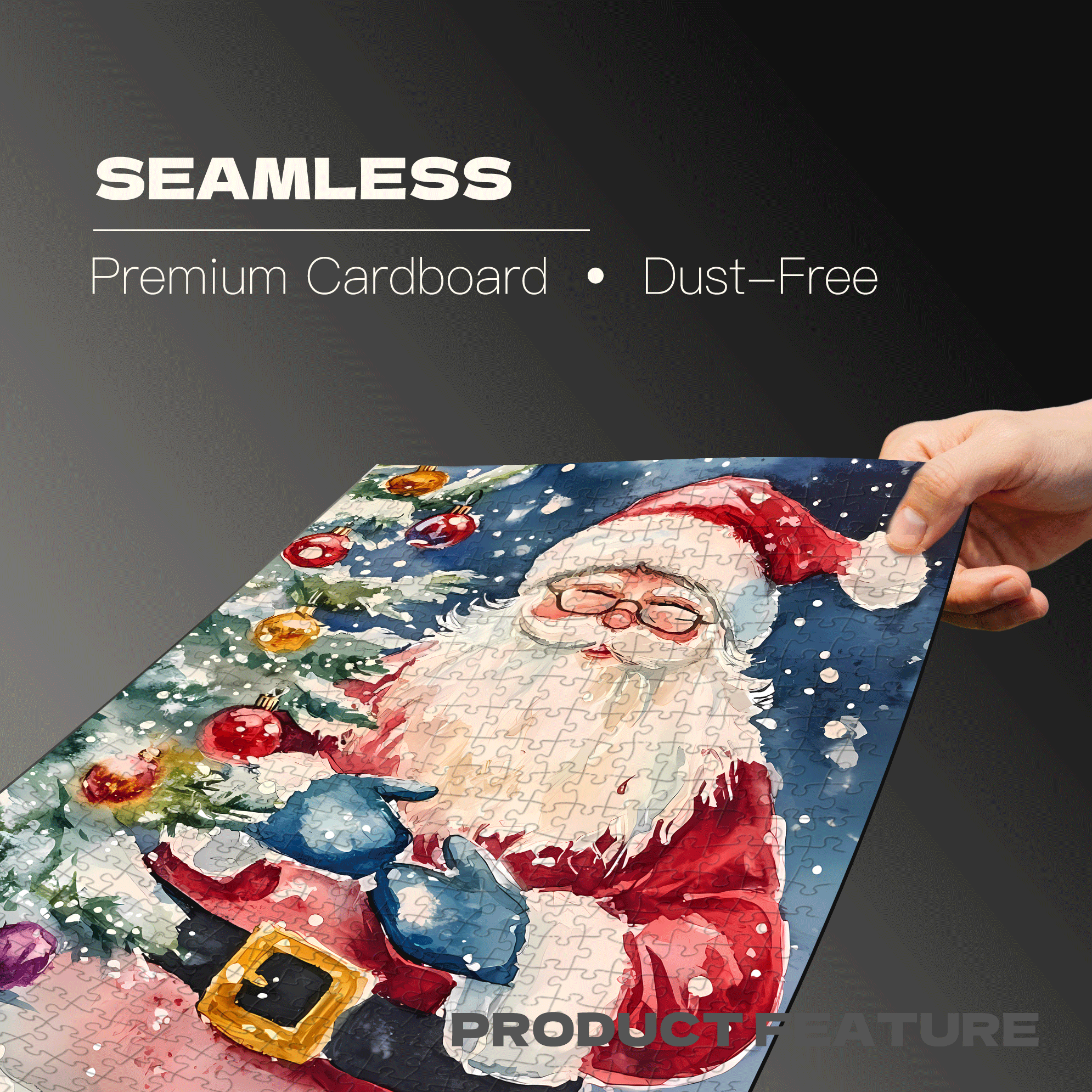 A Kind Smile 500pcs/1000pcs Jigsaw Puzzle, Scratch-Resistant, Interactive Family Game & Brain-Boosting DIY Decor, Perfect for Halloween, Christmas & New Year Gifts, Family Puzzle Game