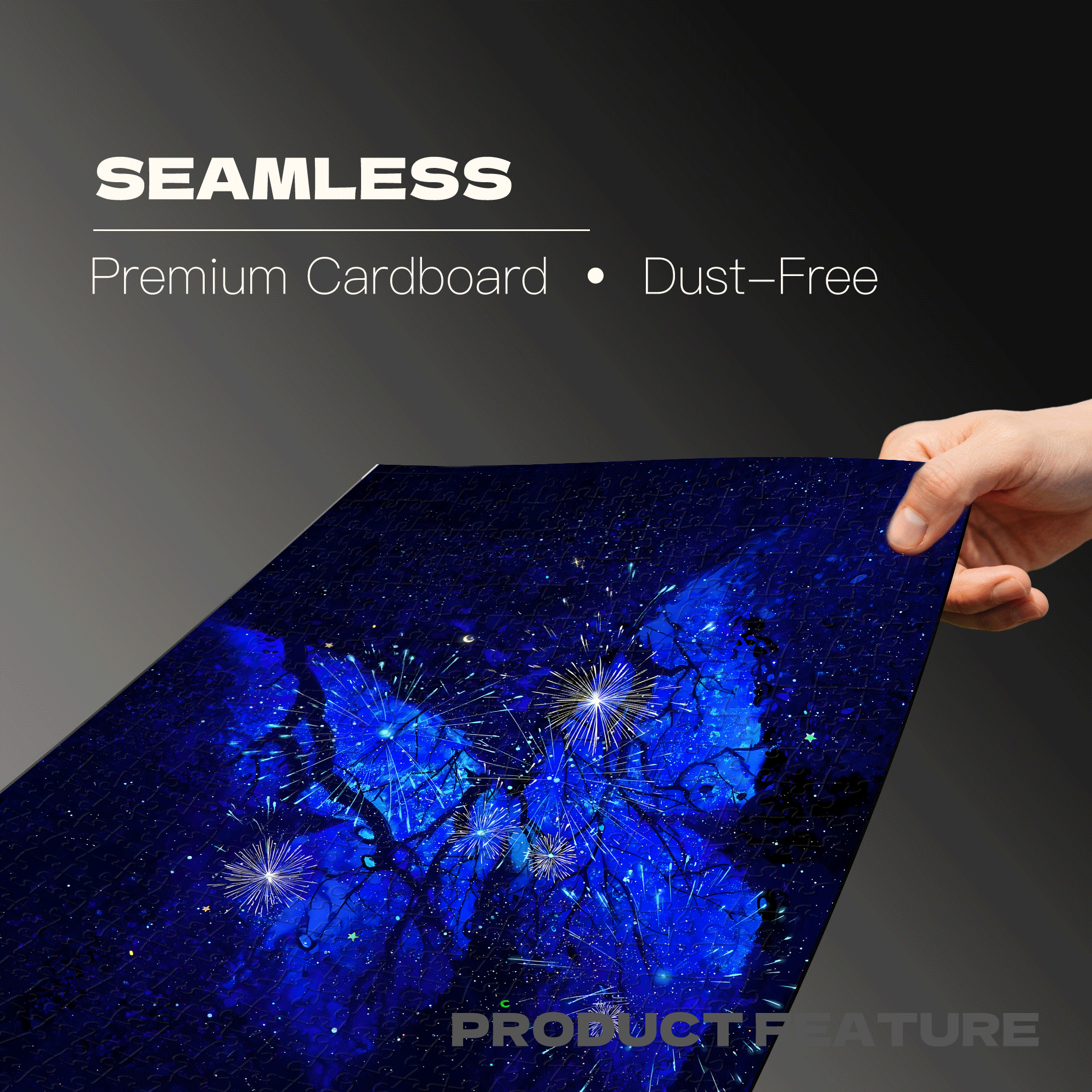 Butterfly Fireworks 500pcs/1000pcs Jigsaw Puzzle, Scratch-Resistant, Interactive Family Game & Brain-Boosting DIY Decor, Perfect for Halloween, Christmas & New Year Gifts, Family Puzzle Game