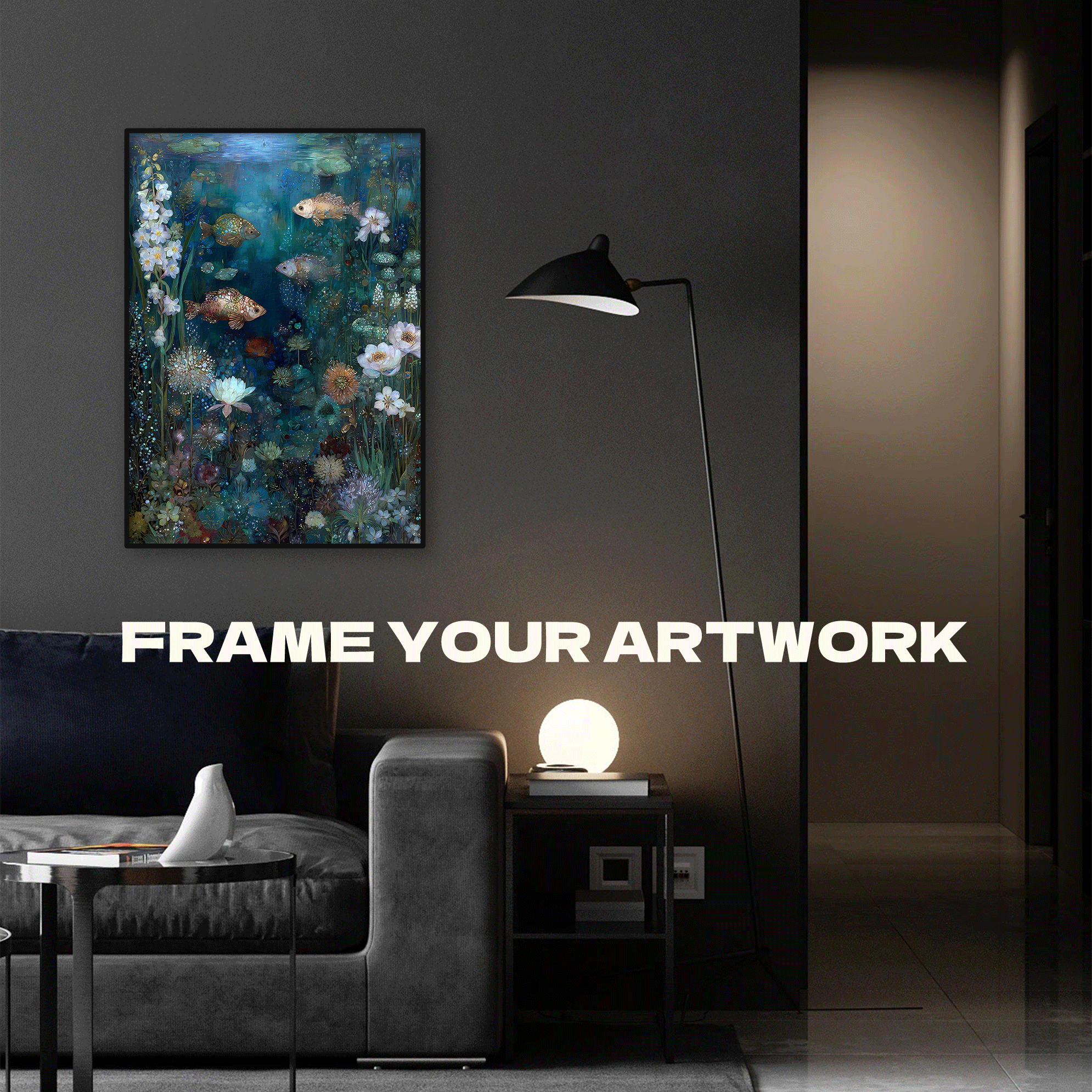 Fish Underwater 500pcs/1000pcs Jigsaw Puzzle, Scratch-Resistant, Interactive Family Game & Brain-Boosting DIY Decor, Perfect for Halloween, Christmas & New Year Gifts, Family Puzzle Game