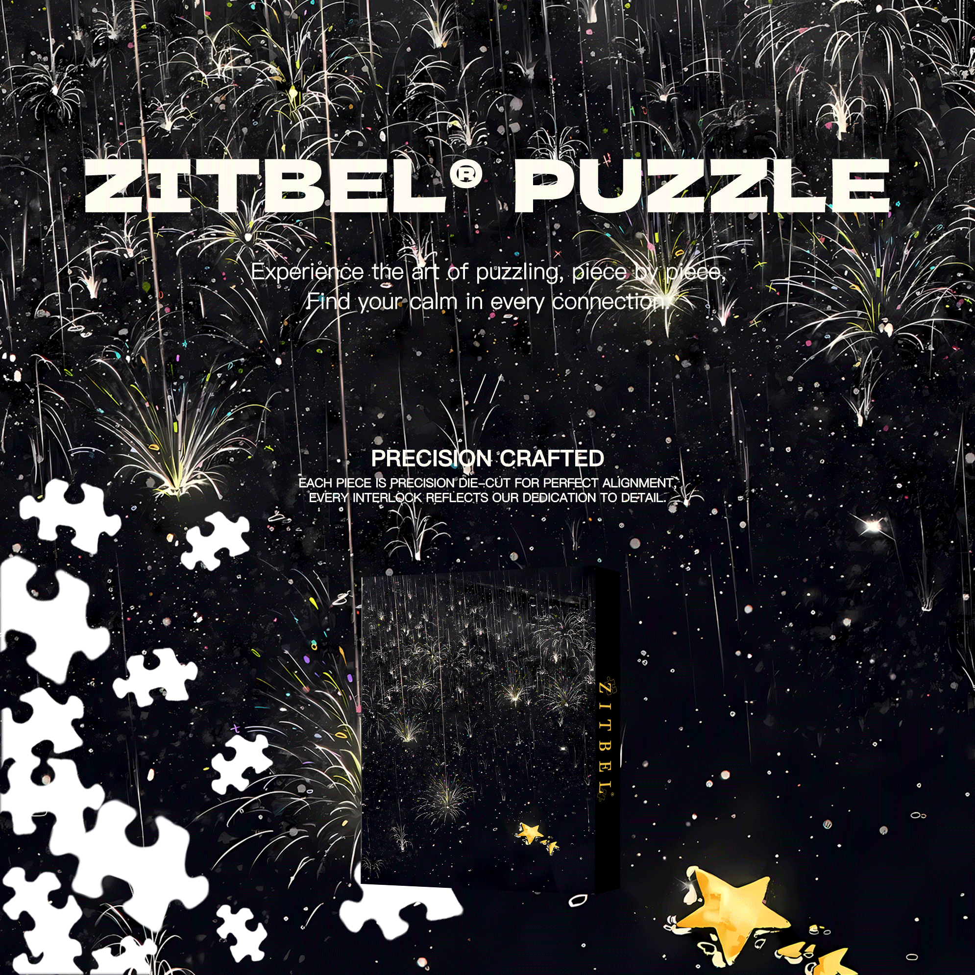 Rain Is The Fireworks Of The Gods. 500pcs/1000pcs Jigsaw Puzzle, Scratch-Resistant, Interactive Family Game & Brain-Boosting DIY Decor, Perfect for Halloween, Christmas & New Year Gifts, Family Puzzle Game