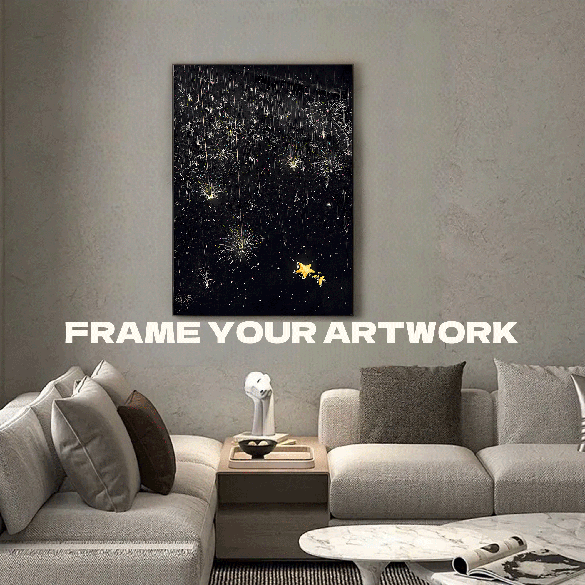 Rain Is The Fireworks Of The Gods. 500pcs/1000pcs Jigsaw Puzzle, Scratch-Resistant, Interactive Family Game & Brain-Boosting DIY Decor, Perfect for Halloween, Christmas & New Year Gifts, Family Puzzle Game