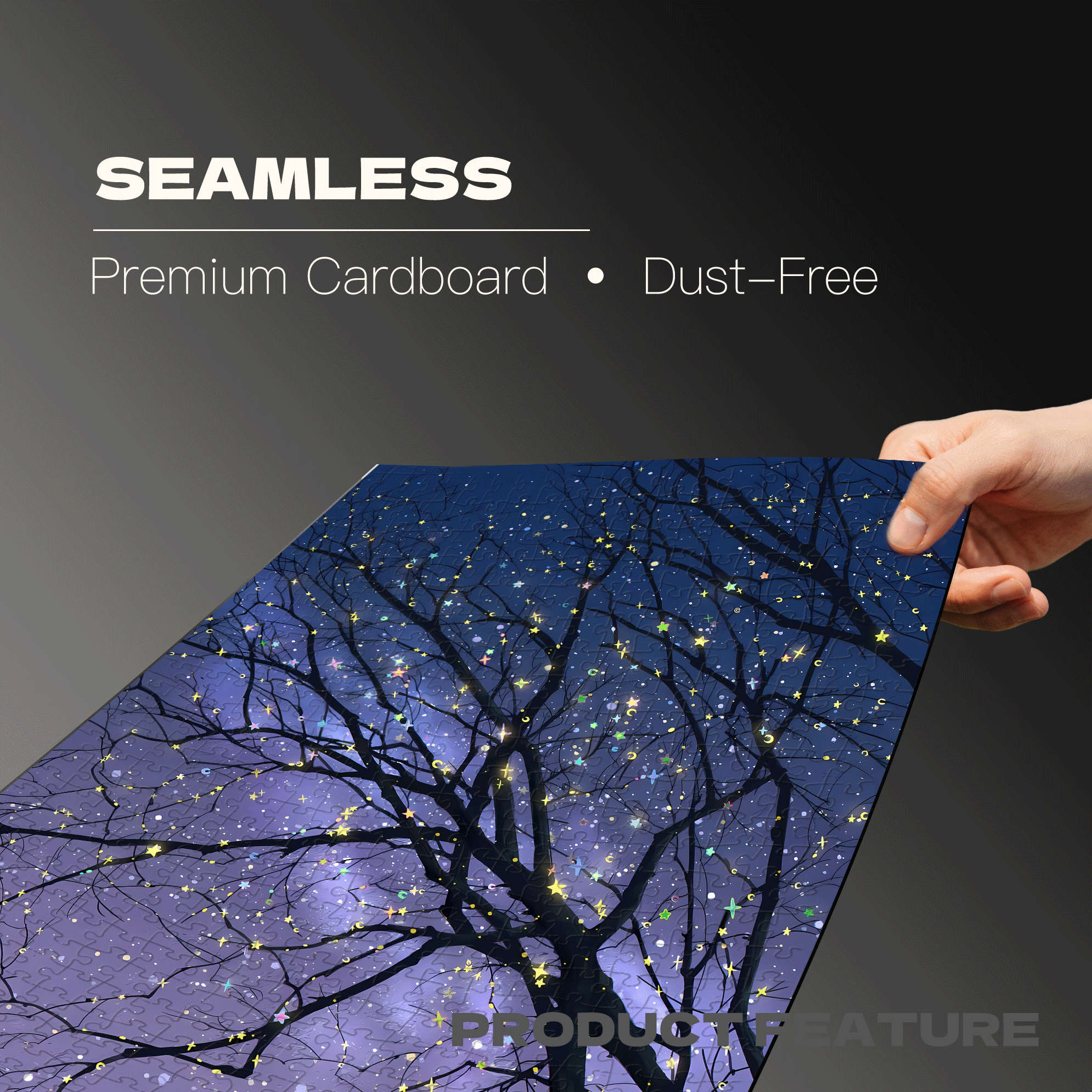 Stardust Treetops 500pcs/1000pcs Jigsaw Puzzle, Scratch-Resistant, Interactive Family Game & Brain-Boosting DIY Decor, Perfect for Halloween, Christmas & New Year Gifts, Family Puzzle Game