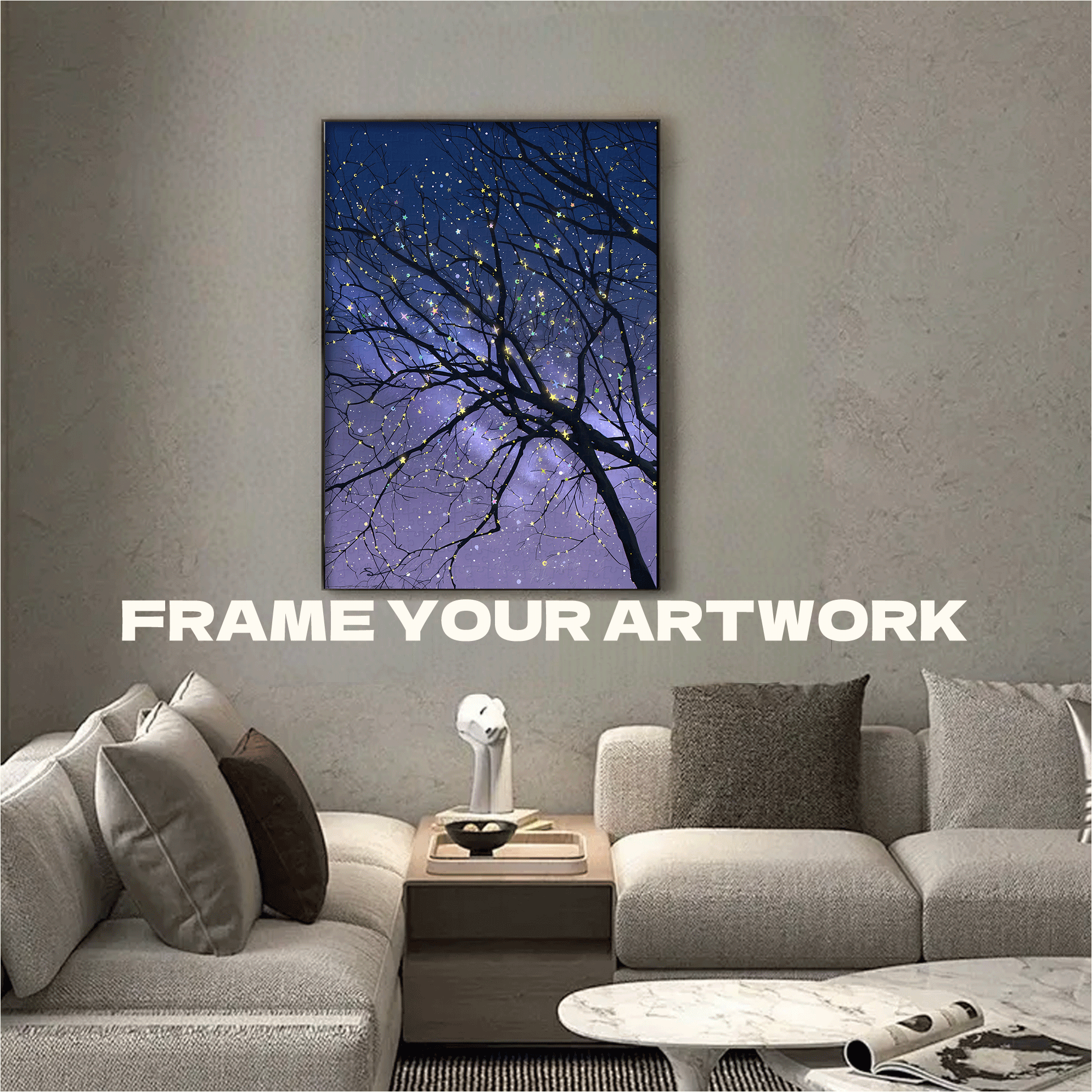 Stardust Treetops 500pcs/1000pcs Jigsaw Puzzle, Scratch-Resistant, Interactive Family Game & Brain-Boosting DIY Decor, Perfect for Halloween, Christmas & New Year Gifts, Family Puzzle Game