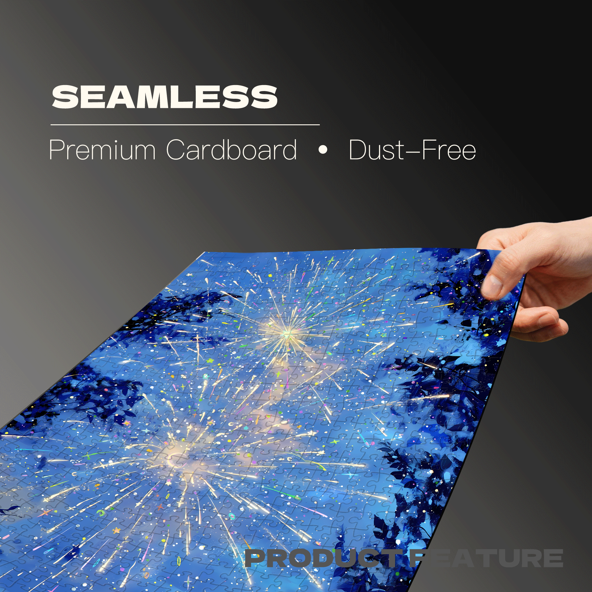 Summer Fireworks 500pcs/1000pcs Jigsaw Puzzle, Scratch-Resistant, Interactive Family Game & Brain-Boosting DIY Decor, Perfect for Halloween, Christmas & New Year Gifts, Family Puzzle Game