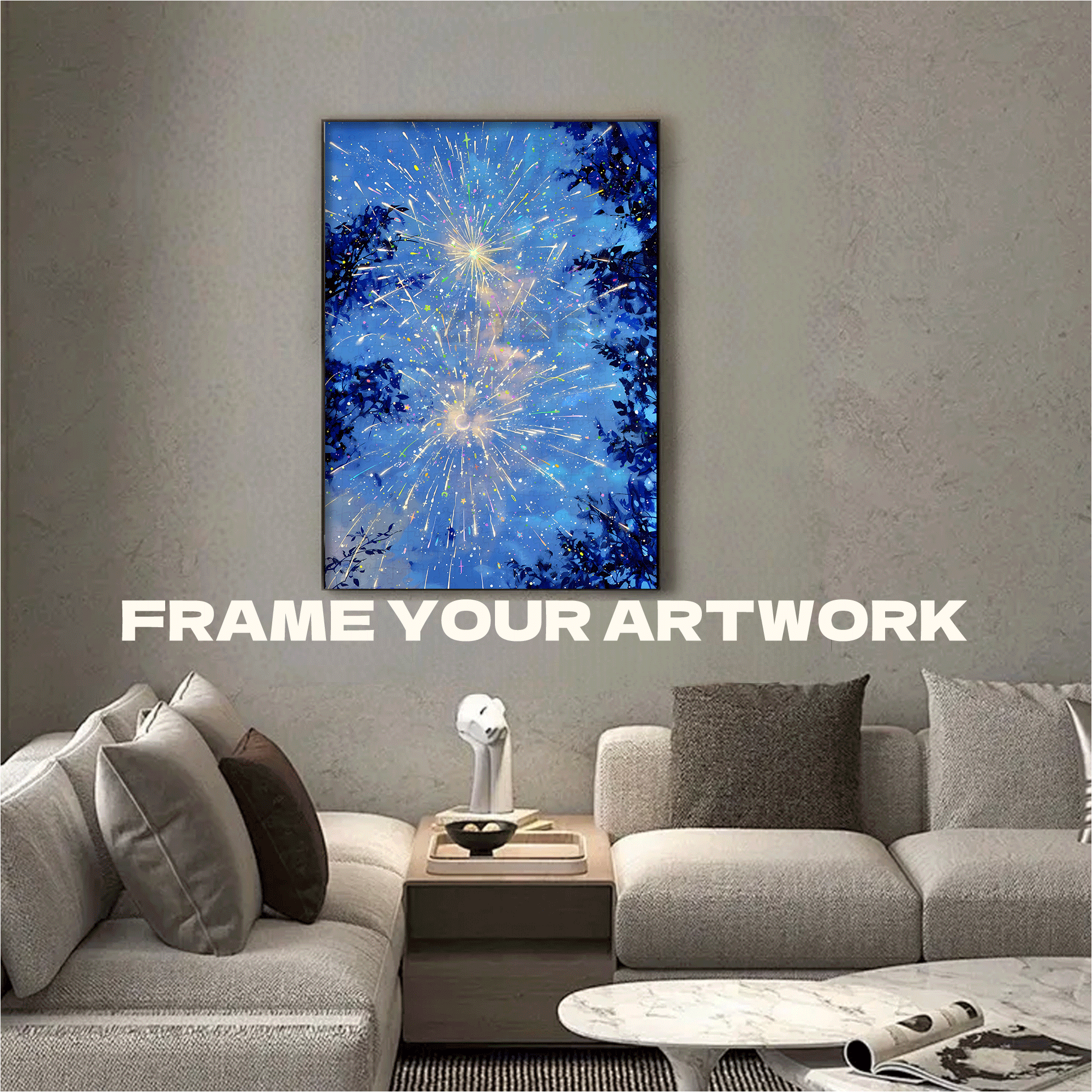 Summer Fireworks 500pcs/1000pcs Jigsaw Puzzle, Scratch-Resistant, Interactive Family Game & Brain-Boosting DIY Decor, Perfect for Halloween, Christmas & New Year Gifts, Family Puzzle Game