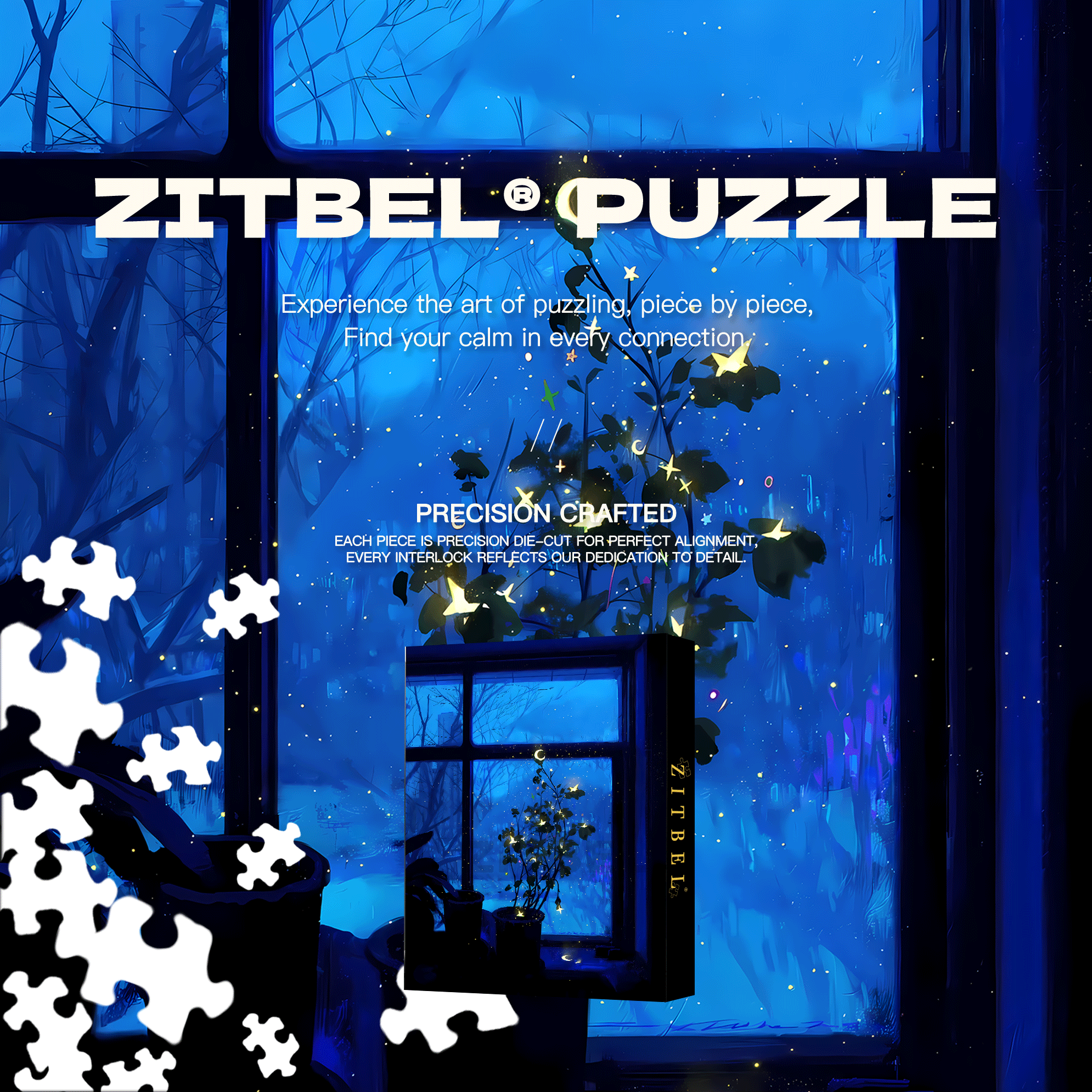 Winter Prologue 500pcs/1000pcs Jigsaw Puzzle, Scratch-Resistant, Interactive Family Game & Brain-Boosting DIY Decor, Perfect for Halloween, Christmas & New Year Gifts, Family Puzzle Game