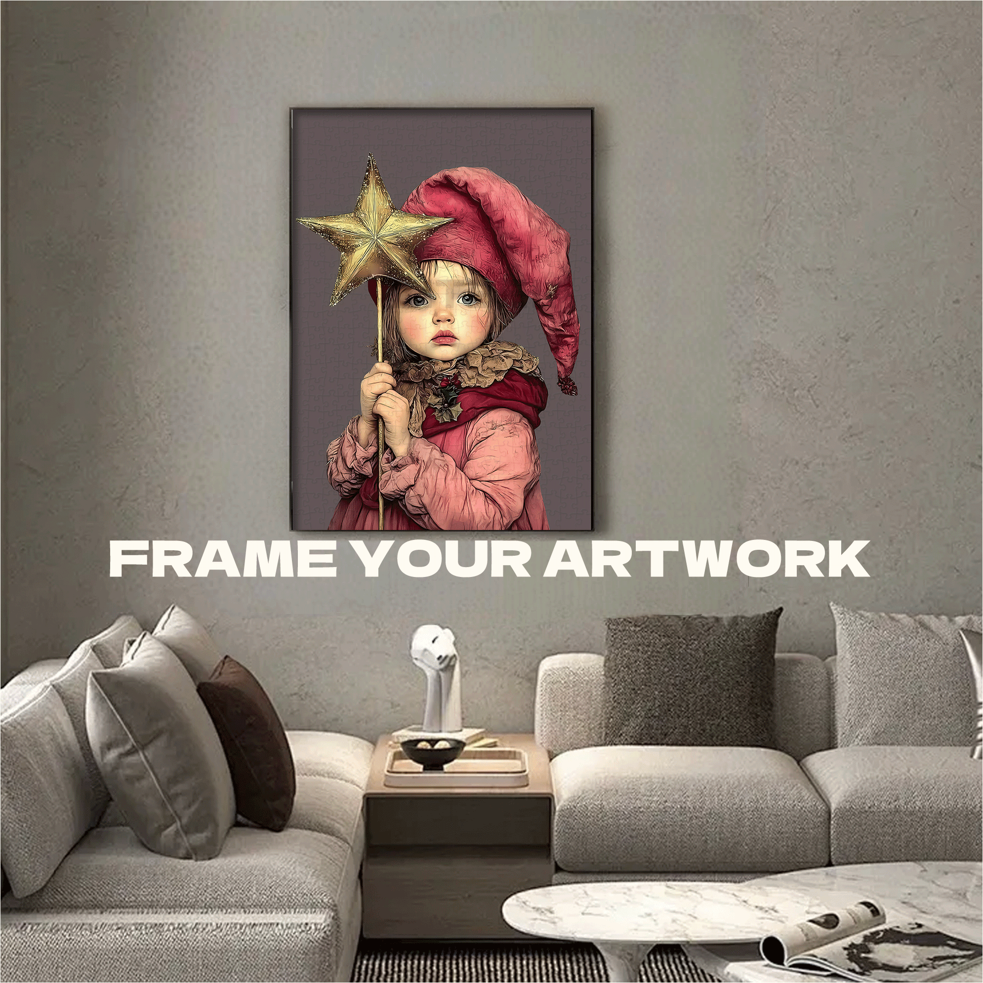Angel Girl 500pcs/1000pcs Jigsaw Puzzle, Scratch-Resistant, Interactive Family Game & Brain-Boosting DIY Decor, Perfect for Halloween, Christmas & New Year Gifts, Family Puzzle Game