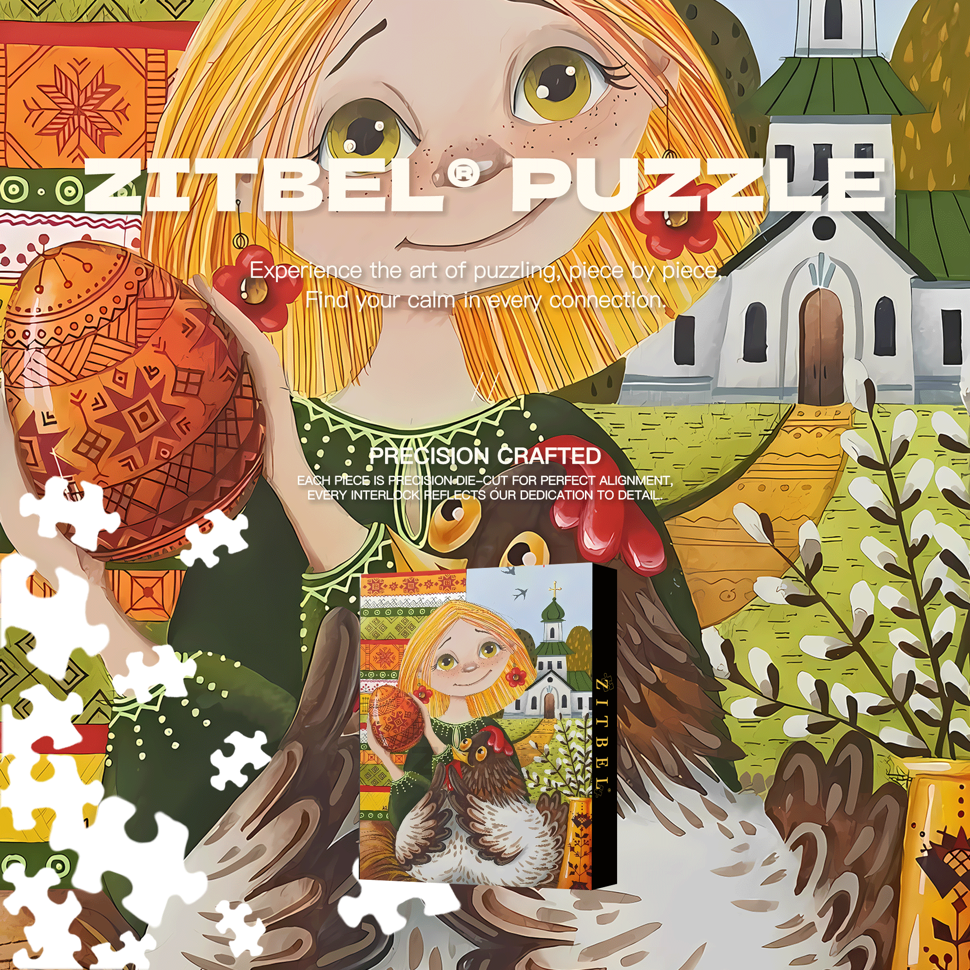 Big Egg 500pcs/1000pcs Jigsaw Puzzle, Scratch-Resistant, Interactive Family Game & Brain-Boosting DIY Decor, Perfect for Halloween, Christmas & New Year Gifts, Family Puzzle Game