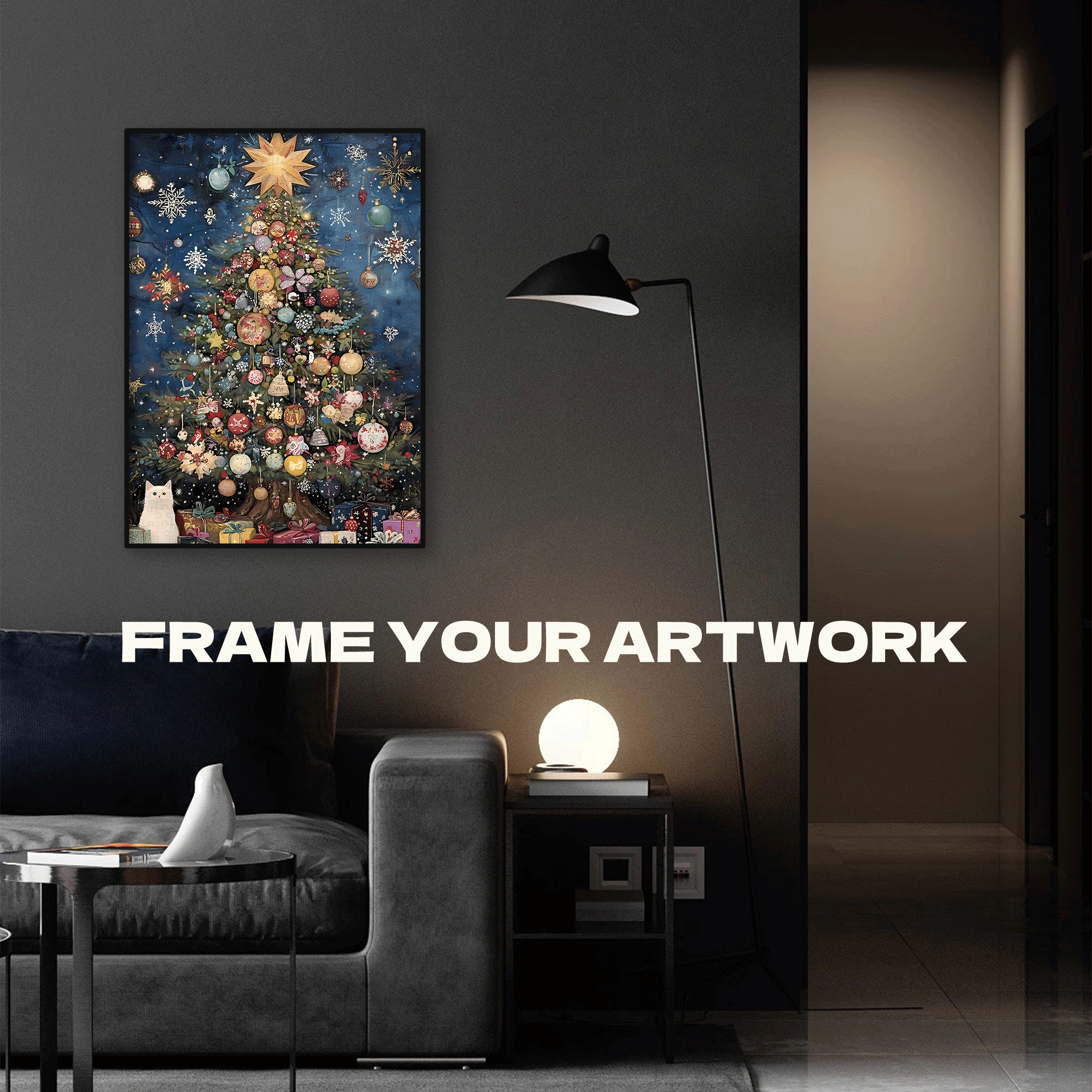 Holy night 500pcs/1000pcs Jigsaw Puzzle, Scratch-Resistant, Interactive Family Game & Brain-Boosting DIY Decor, Perfect for Halloween, Christmas & New Year Gifts, Family Puzzle Game
