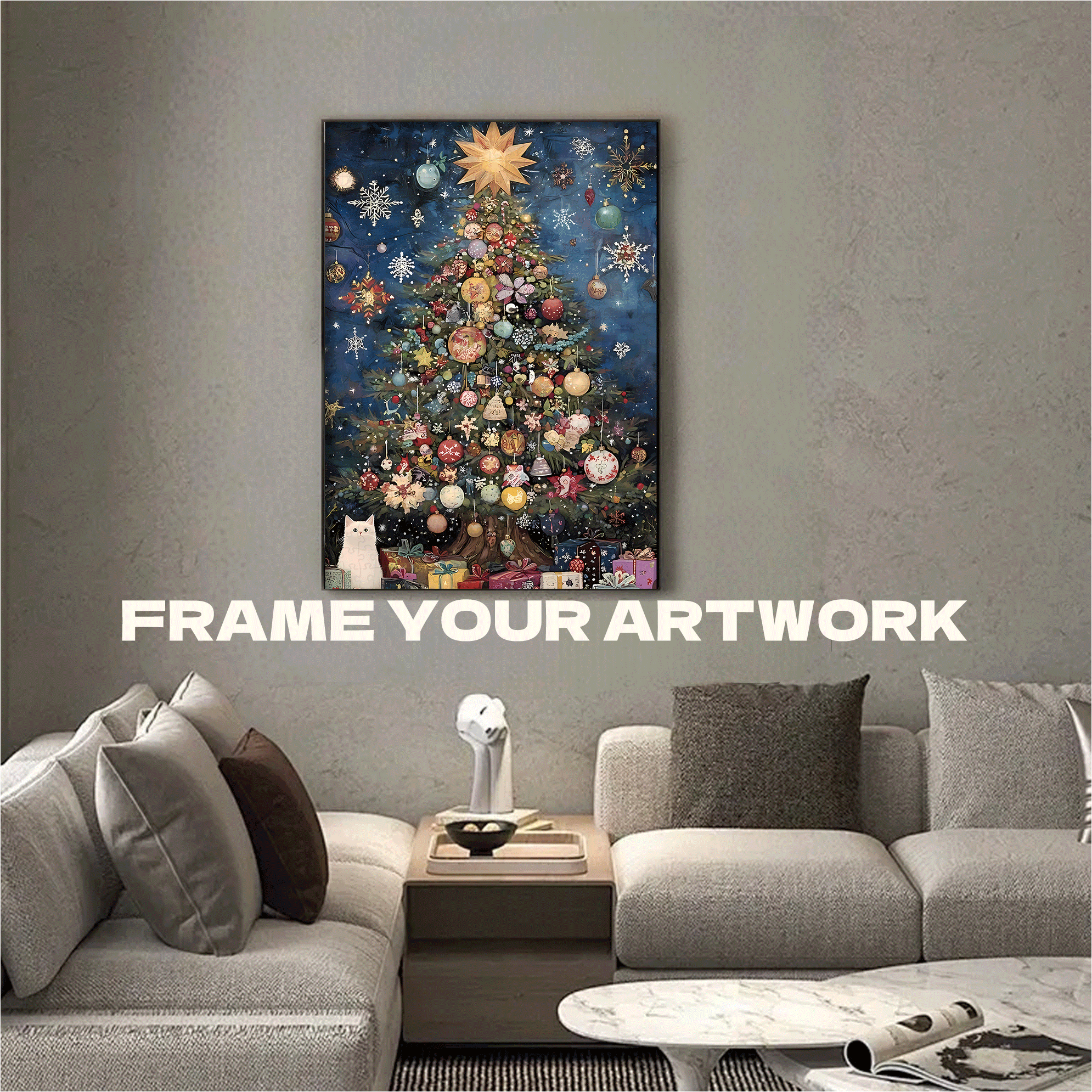 Holy night 500pcs/1000pcs Jigsaw Puzzle, Scratch-Resistant, Interactive Family Game & Brain-Boosting DIY Decor, Perfect for Halloween, Christmas & New Year Gifts, Family Puzzle Game