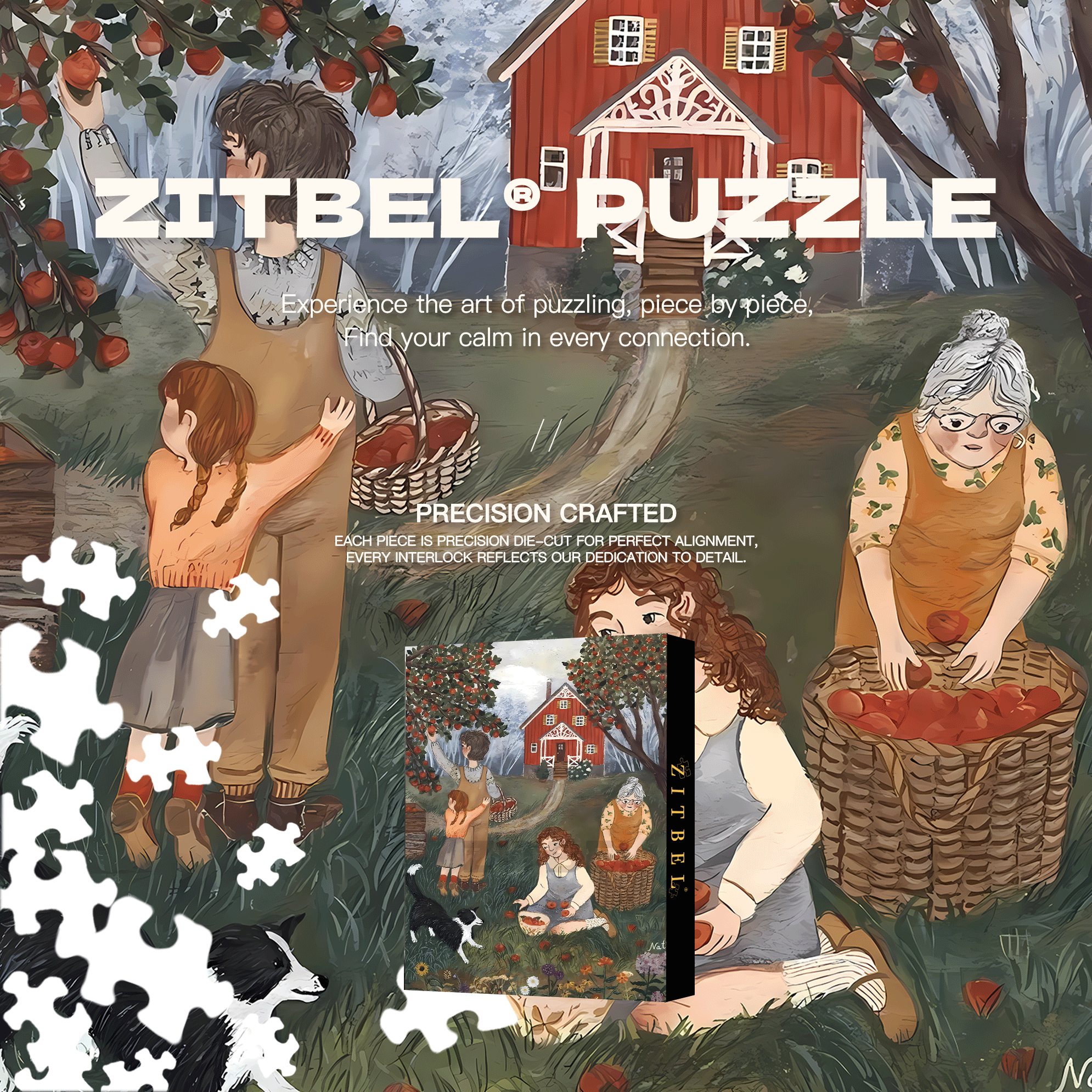 Slow Life Utopia 12 500pcs/1000pcs Jigsaw Puzzle, Scratch-Resistant, Interactive Family Game & Brain-Boosting DIY Decor, Perfect for Halloween, Christmas & New Year Gifts, Family Puzzle Game