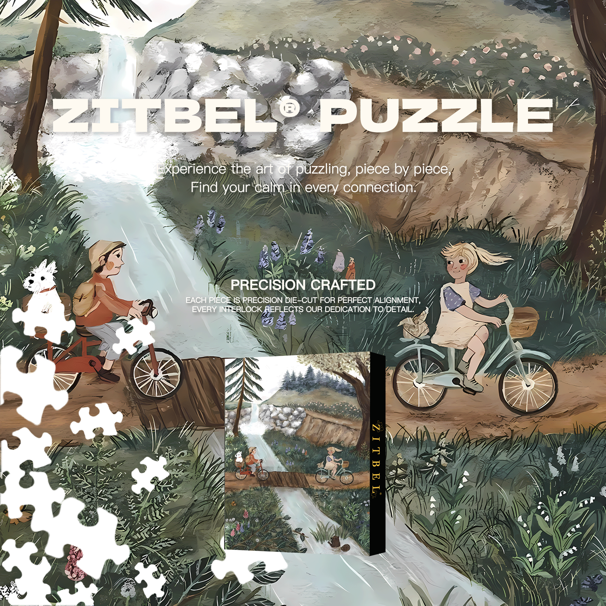 Slow Life Utopia 13 500pcs/1000pcs Jigsaw Puzzle, Scratch-Resistant, Interactive Family Game & Brain-Boosting DIY Decor, Perfect for Halloween, Christmas & New Year Gifts, Family Puzzle Game