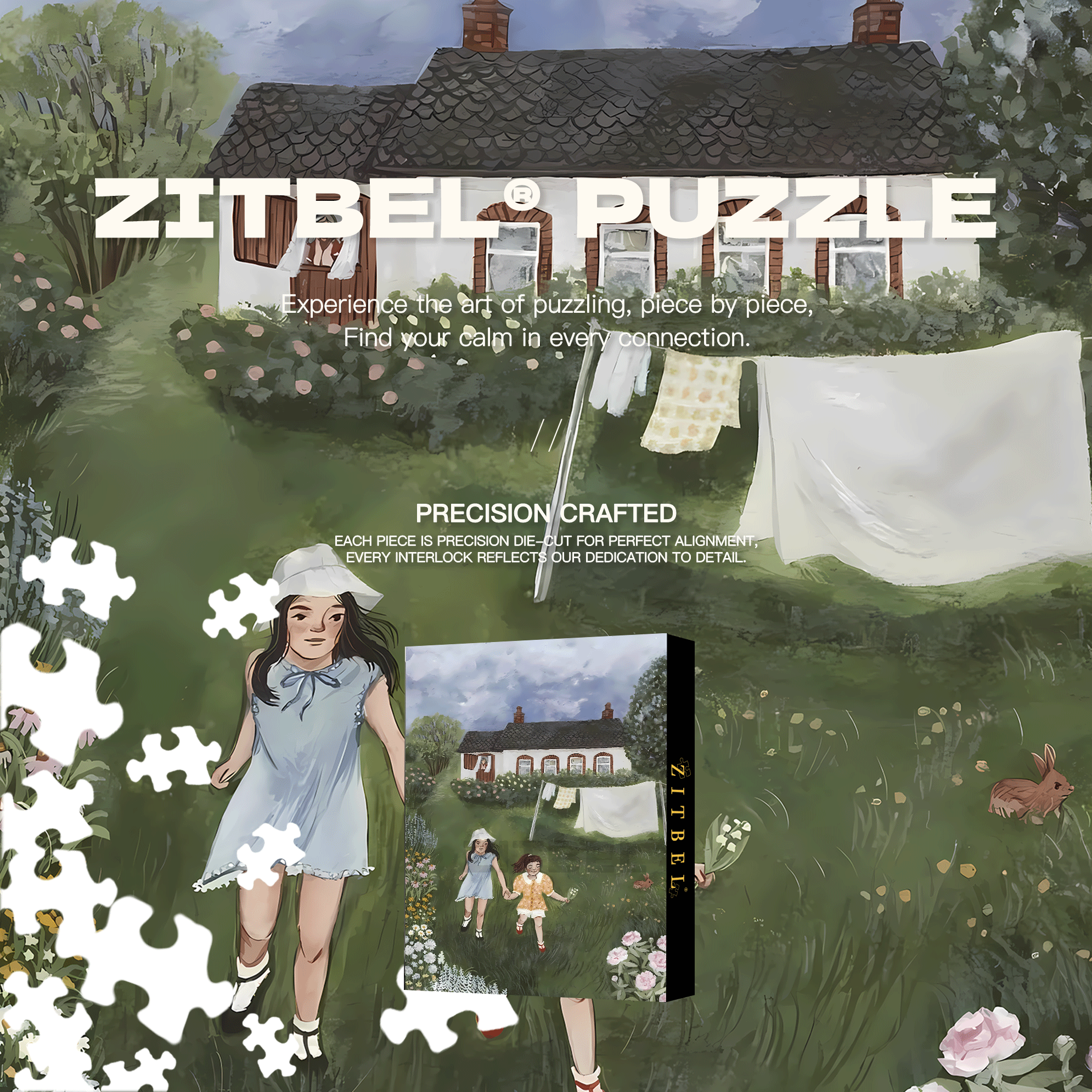 Slow Life Utopia 21 500pcs/1000pcs Jigsaw Puzzle, Scratch-Resistant, Interactive Family Game & Brain-Boosting DIY Decor, Perfect for Halloween, Christmas & New Year Gifts, Family Puzzle Game