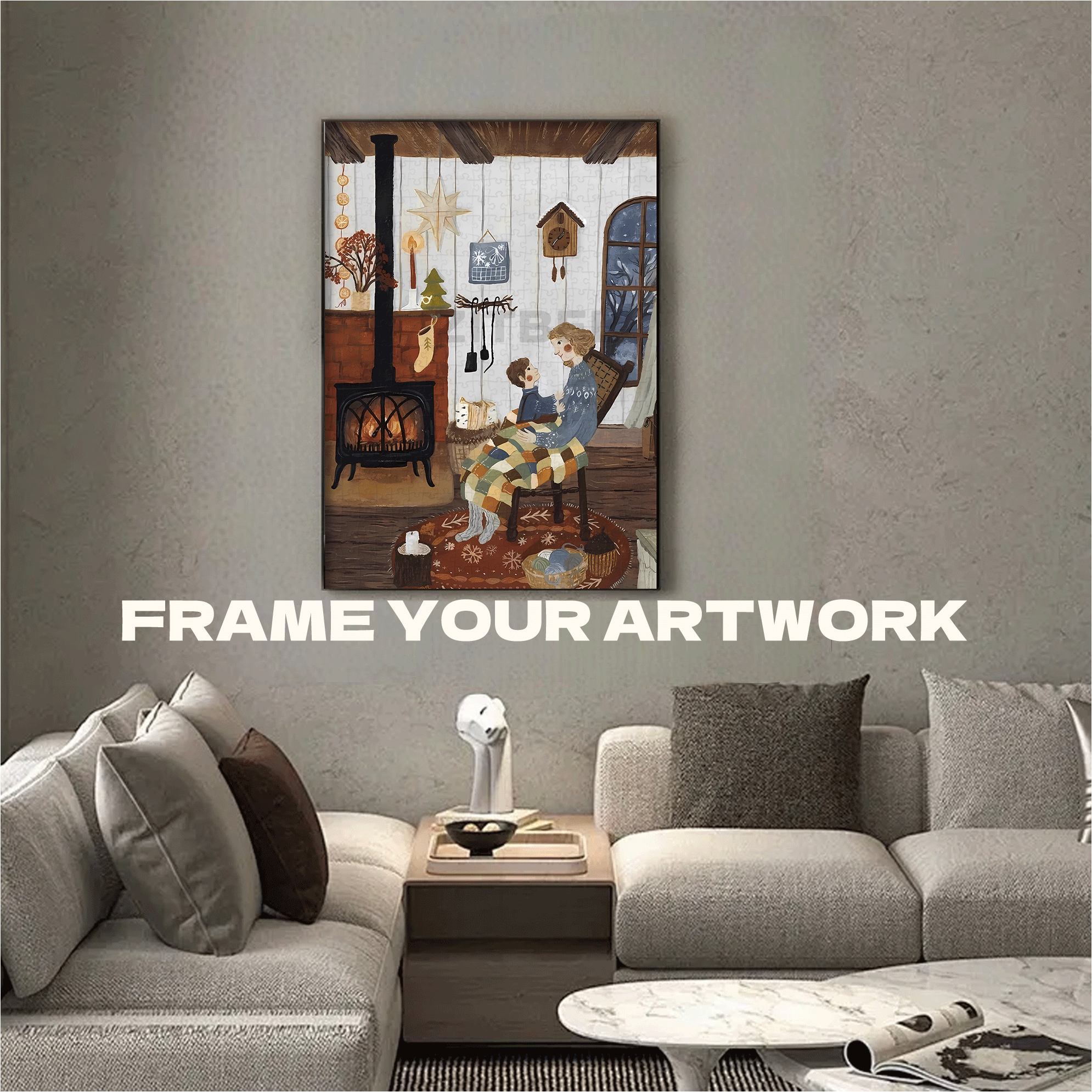 Slow Life Utopia 28 500pcs/1000pcs Jigsaw Puzzle, Scratch-Resistant, Interactive Family Game & Brain-Boosting DIY Decor, Perfect for Halloween, Christmas & New Year Gifts, Family Puzzle Game