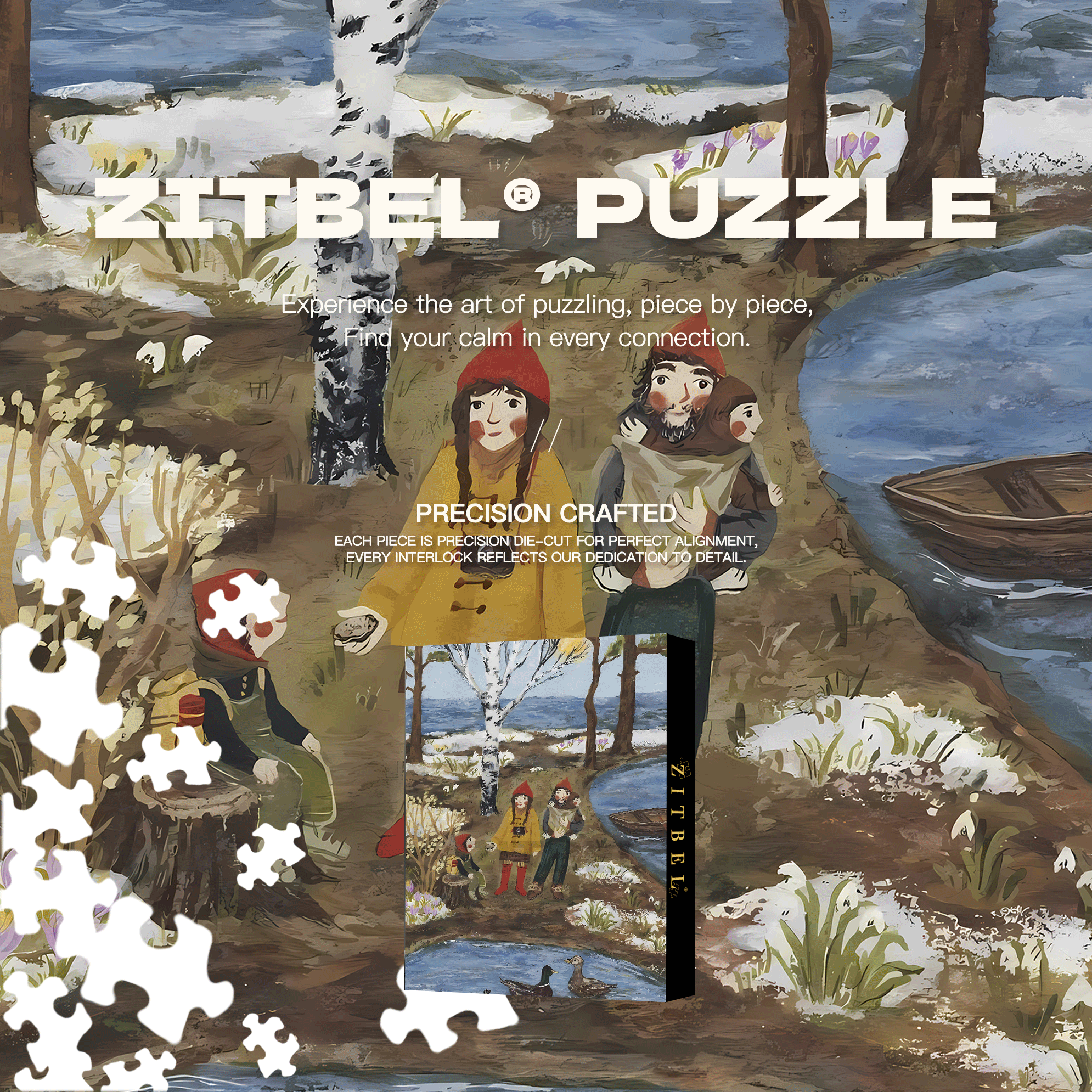 Slow Life Utopia 4 500pcs/1000pcs Jigsaw Puzzle, Scratch-Resistant, Interactive Family Game & Brain-Boosting DIY Decor, Perfect for Halloween, Christmas & New Year Gifts, Family Puzzle Game