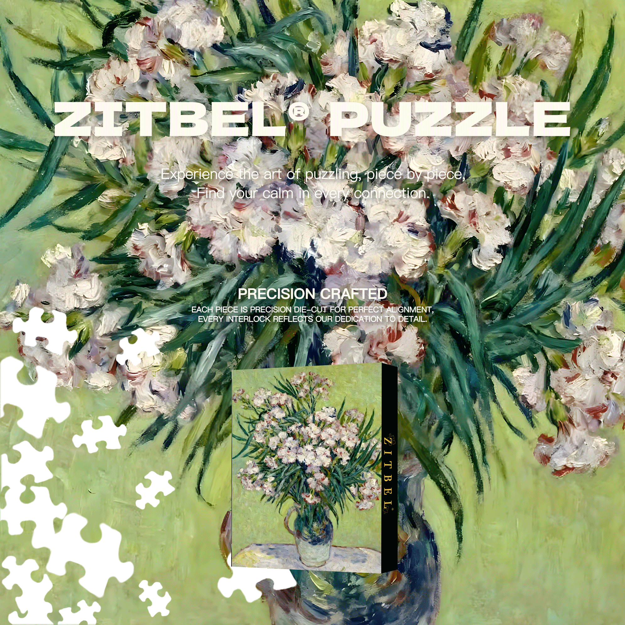 Flower Sketching 5 500pcs/1000pcs Jigsaw Puzzle, Scratch-Resistant, Interactive Family Game & Brain-Boosting DIY Decor, Perfect for Halloween, Christmas & New Year Gifts, Family Puzzle Game