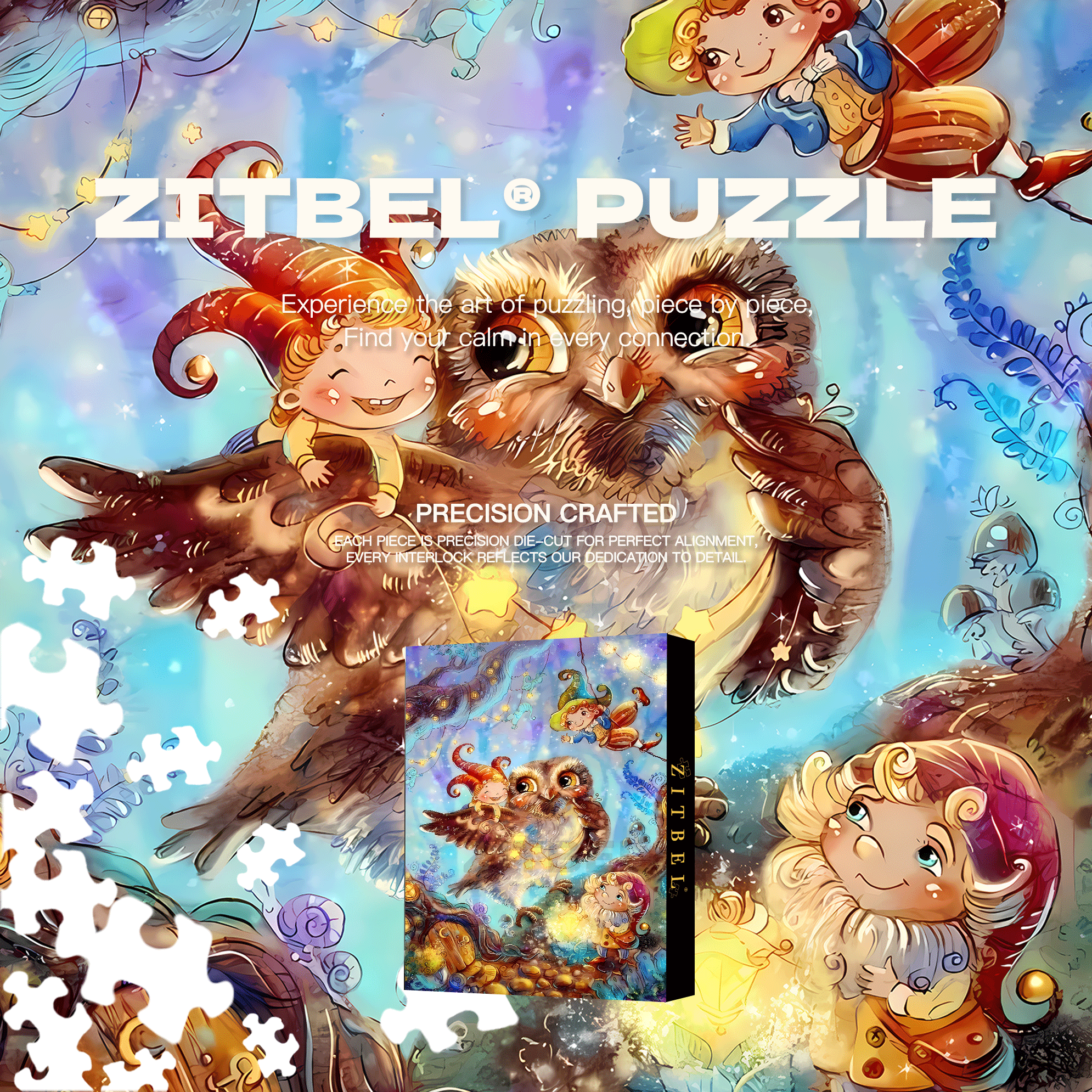 The Owl In Fairy Tales 500pcs/1000pcs Jigsaw Puzzle, Scratch-Resistant, Interactive Family Game & Brain-Boosting DIY Decor, Perfect for Halloween, Christmas & New Year Gifts, Family Puzzle Game