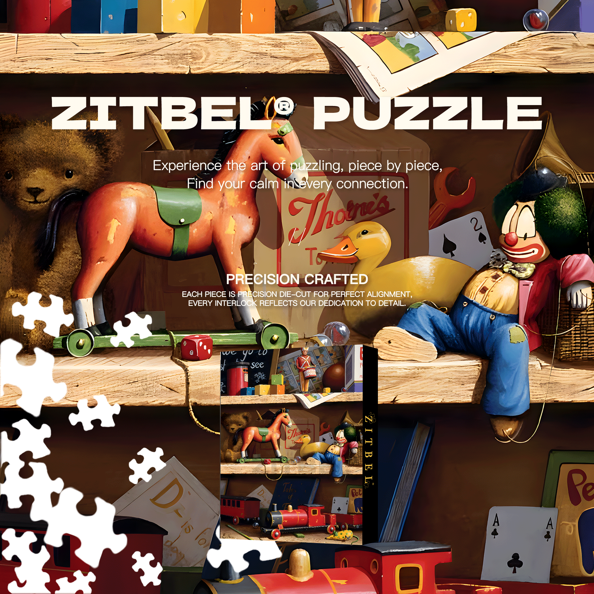 Toy Storage 500pcs/1000pcs Jigsaw Puzzle, Scratch-Resistant, Interactive Family Game & Brain-Boosting DIY Decor, Perfect for Halloween, Christmas & New Year Gifts, Family Puzzle Game