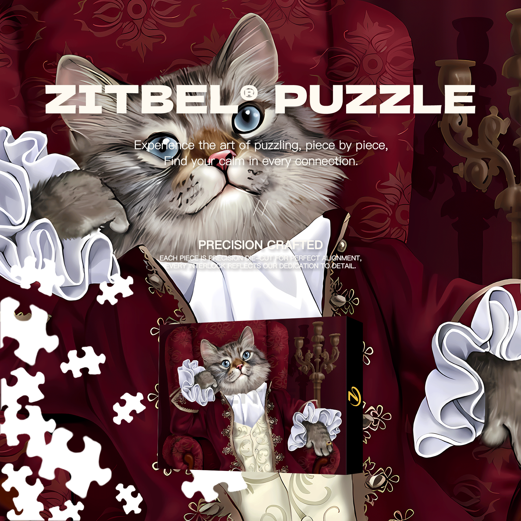 Cat Rhapsody 6 500pcs/1000pcs Jigsaw Puzzle, Scratch-Resistant, Interactive Family Game & Brain-Boosting DIY Decor, Perfect for Halloween, Christmas & New Year Gifts, Family Puzzle Game