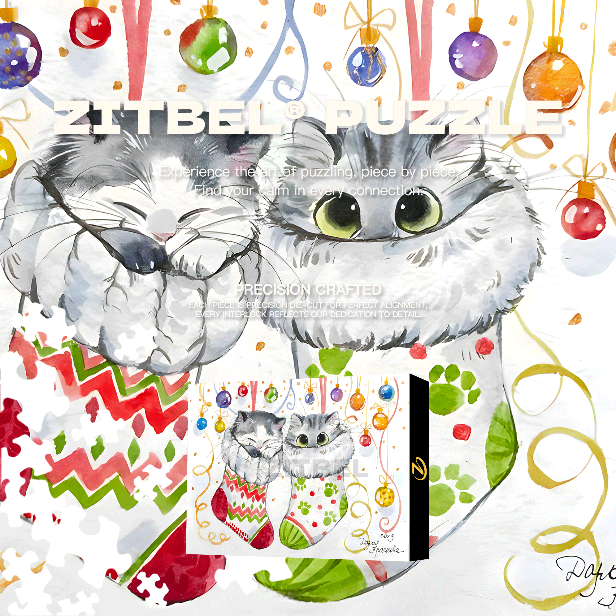 Cat-themed Birthday Party 500pcs/1000pcs Jigsaw Puzzle, Scratch-Resistant, Interactive Family Game & Brain-Boosting DIY Decor, Perfect for Halloween, Christmas & New Year Gifts, Family Puzzle Game