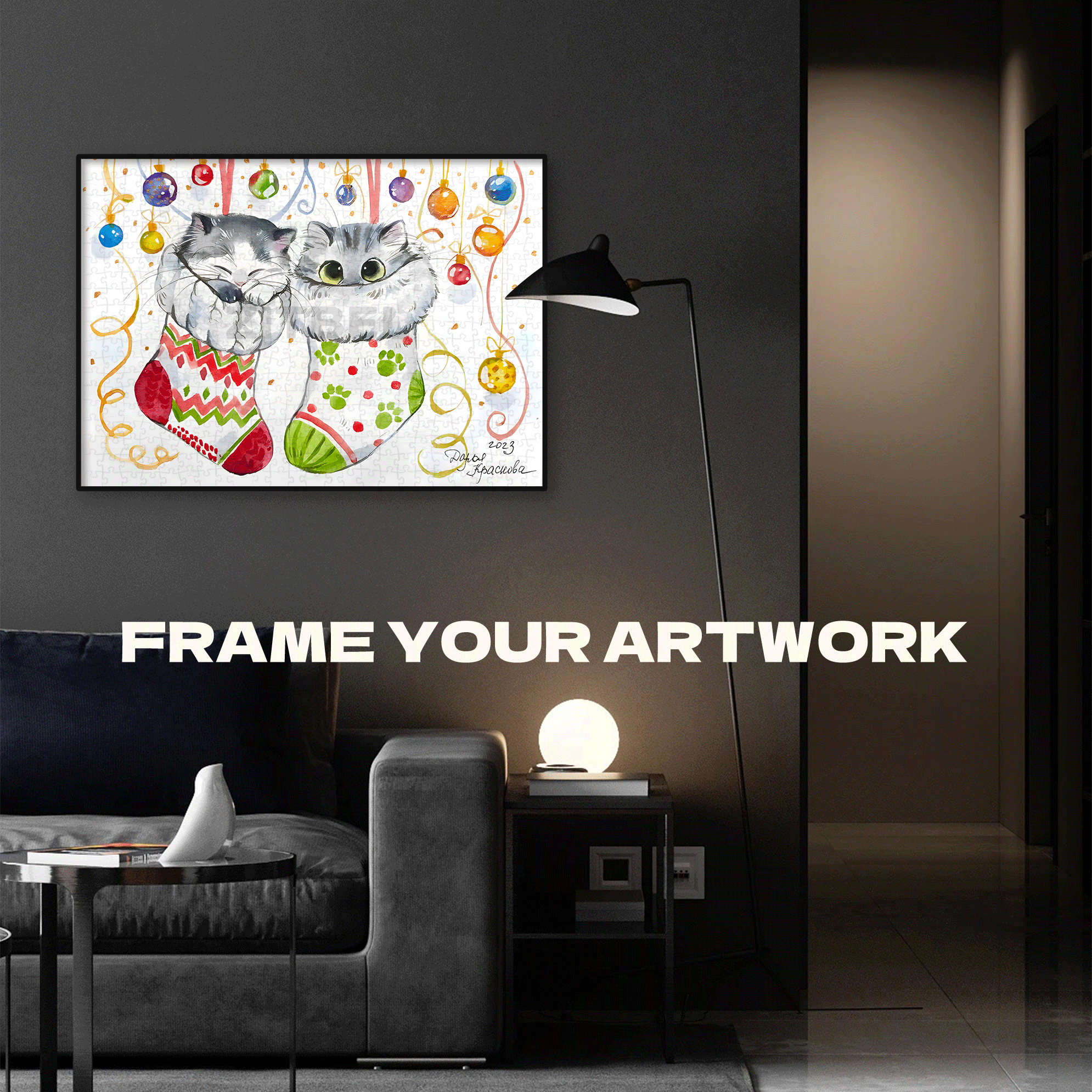 Cat-themed Birthday Party 500pcs/1000pcs Jigsaw Puzzle, Scratch-Resistant, Interactive Family Game & Brain-Boosting DIY Decor, Perfect for Halloween, Christmas & New Year Gifts, Family Puzzle Game