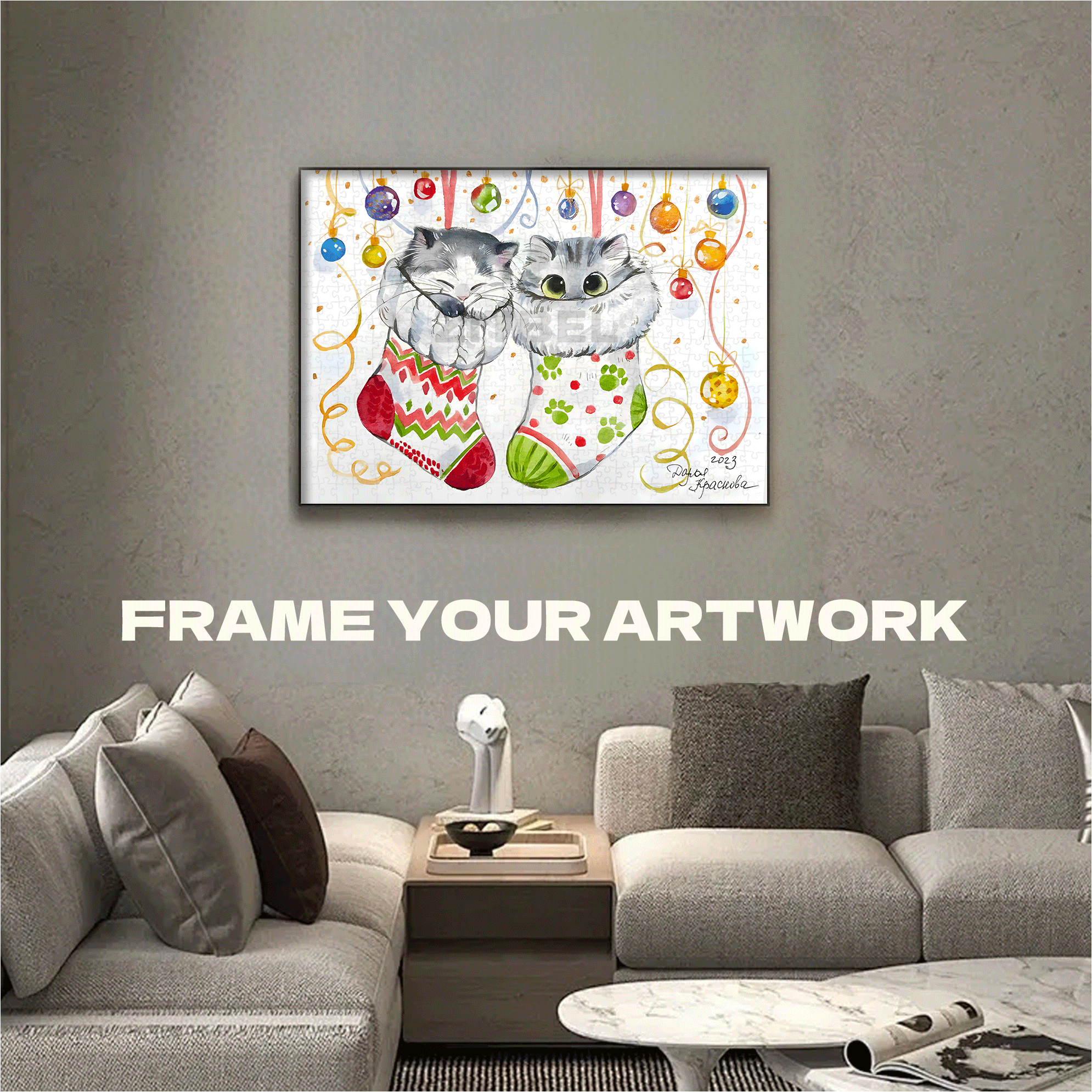 Cat-themed Birthday Party 500pcs/1000pcs Jigsaw Puzzle, Scratch-Resistant, Interactive Family Game & Brain-Boosting DIY Decor, Perfect for Halloween, Christmas & New Year Gifts, Family Puzzle Game