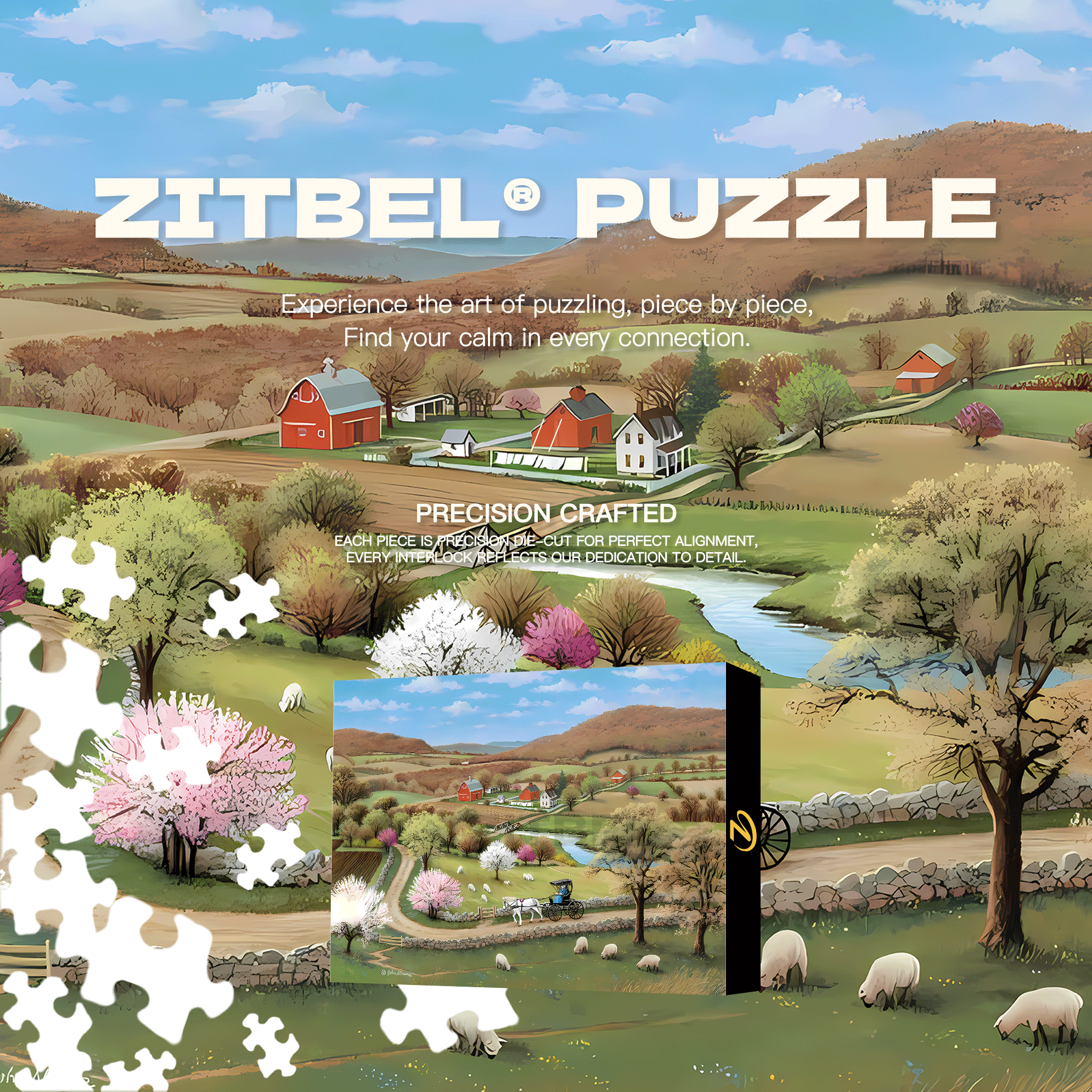 Close to Home 500pcs/1000pcs Jigsaw Puzzle, Scratch-Resistant, Interactive Family Game & Brain-Boosting DIY Decor, Perfect for Halloween, Christmas & New Year Gifts, Family Puzzle Game