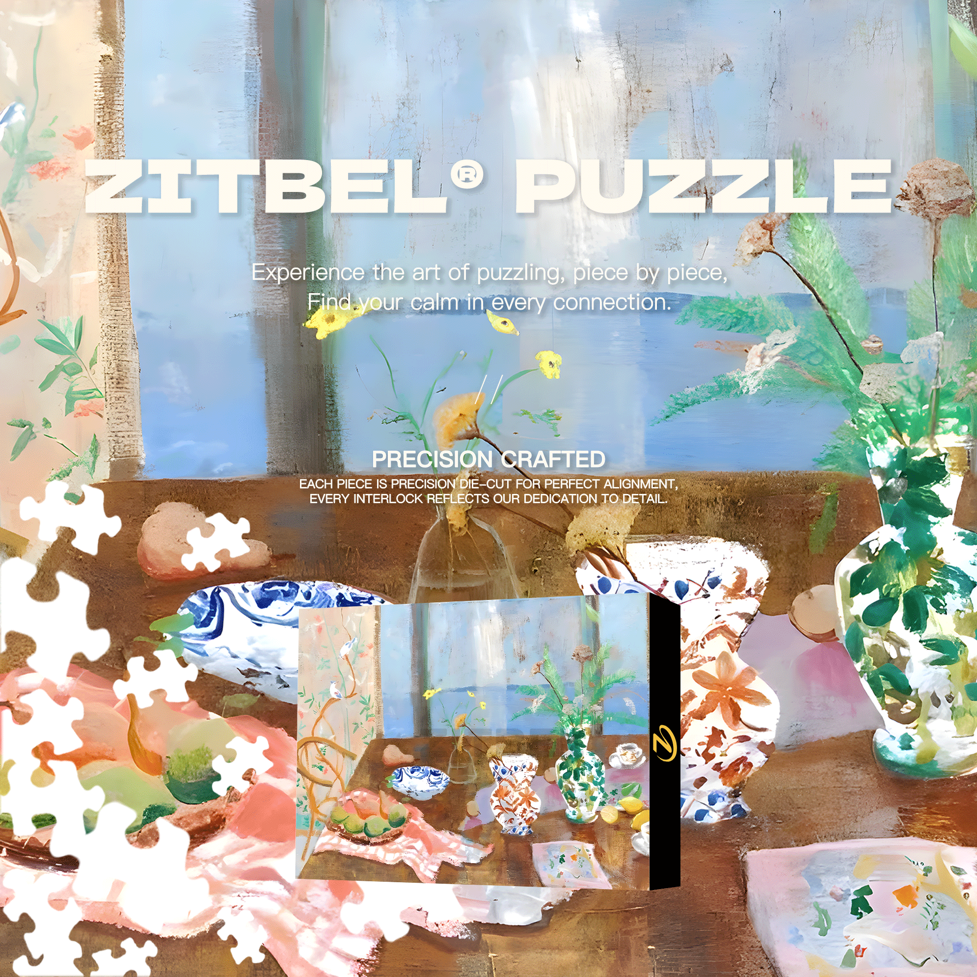 Eternal Beauty 11 500pcs/1000pcs Jigsaw Puzzle, Scratch-Resistant, Interactive Family Game & Brain-Boosting DIY Decor, Perfect for Halloween, Christmas & New Year Gifts, Family Puzzle Game