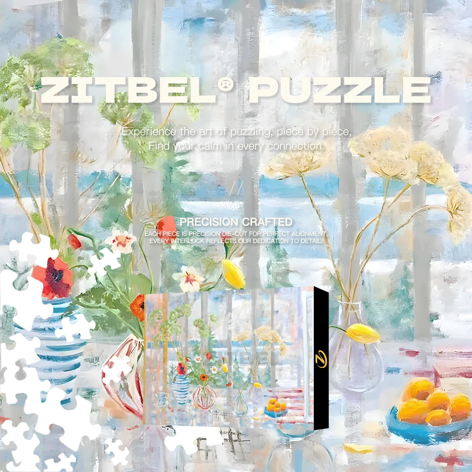 Eternal Beauty 7 500pcs/1000pcs Jigsaw Puzzle, Scratch-Resistant, Interactive Family Game & Brain-Boosting DIY Decor, Perfect for Halloween, Christmas & New Year Gifts, Family Puzzle Game