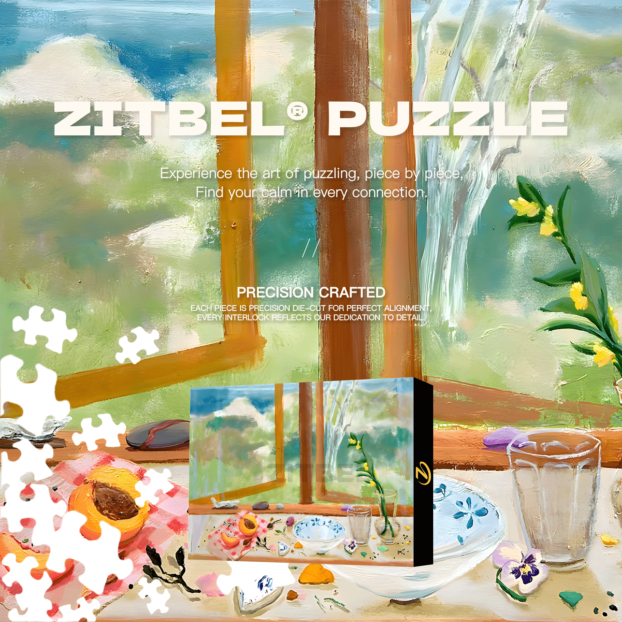 Eternal Beauty 500pcs/1000pcs Jigsaw Puzzle, Scratch-Resistant, Interactive Family Game & Brain-Boosting DIY Decor, Perfect for Halloween, Christmas & New Year Gifts, Family Puzzle Game