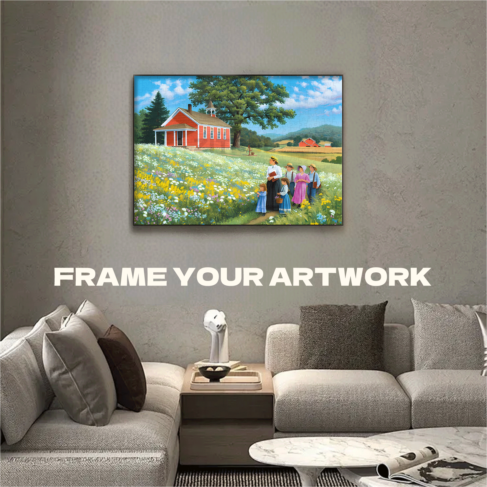 Field Trip 500pcs/1000pcs Jigsaw Puzzle, Scratch-Resistant, Interactive Family Game & Brain-Boosting DIY Decor, Perfect for Halloween, Christmas & New Year Gifts, Family Puzzle Game
