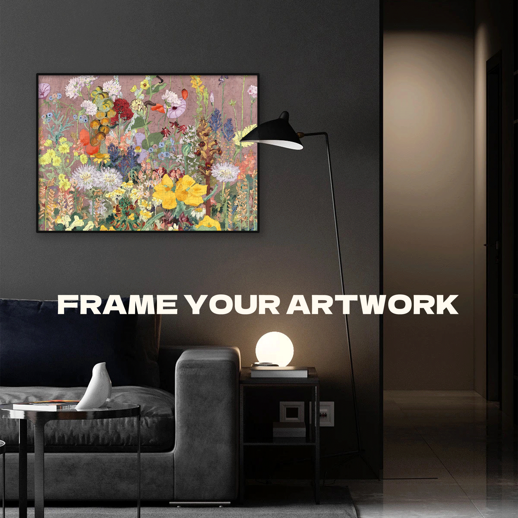 Flower Oil Painting 500pcs/1000pcs Jigsaw Puzzle, Scratch-Resistant, Interactive Family Game & Brain-Boosting DIY Decor, Perfect for Halloween, Christmas & New Year Gifts, Family Puzzle Game