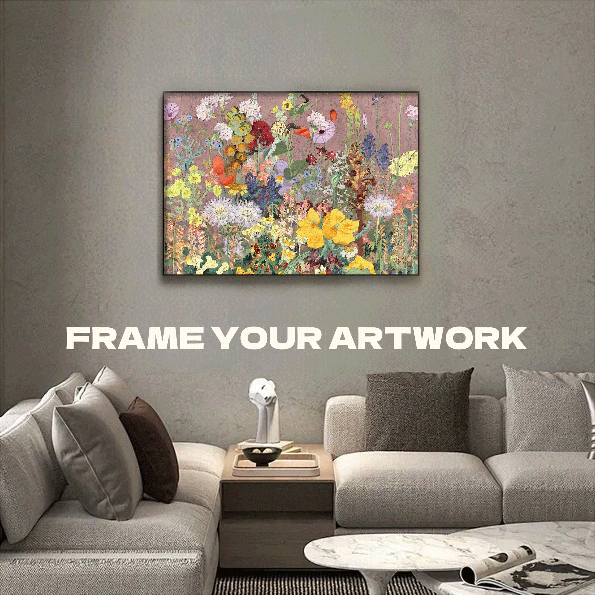 Flower Oil Painting 500pcs/1000pcs Jigsaw Puzzle, Scratch-Resistant, Interactive Family Game & Brain-Boosting DIY Decor, Perfect for Halloween, Christmas & New Year Gifts, Family Puzzle Game