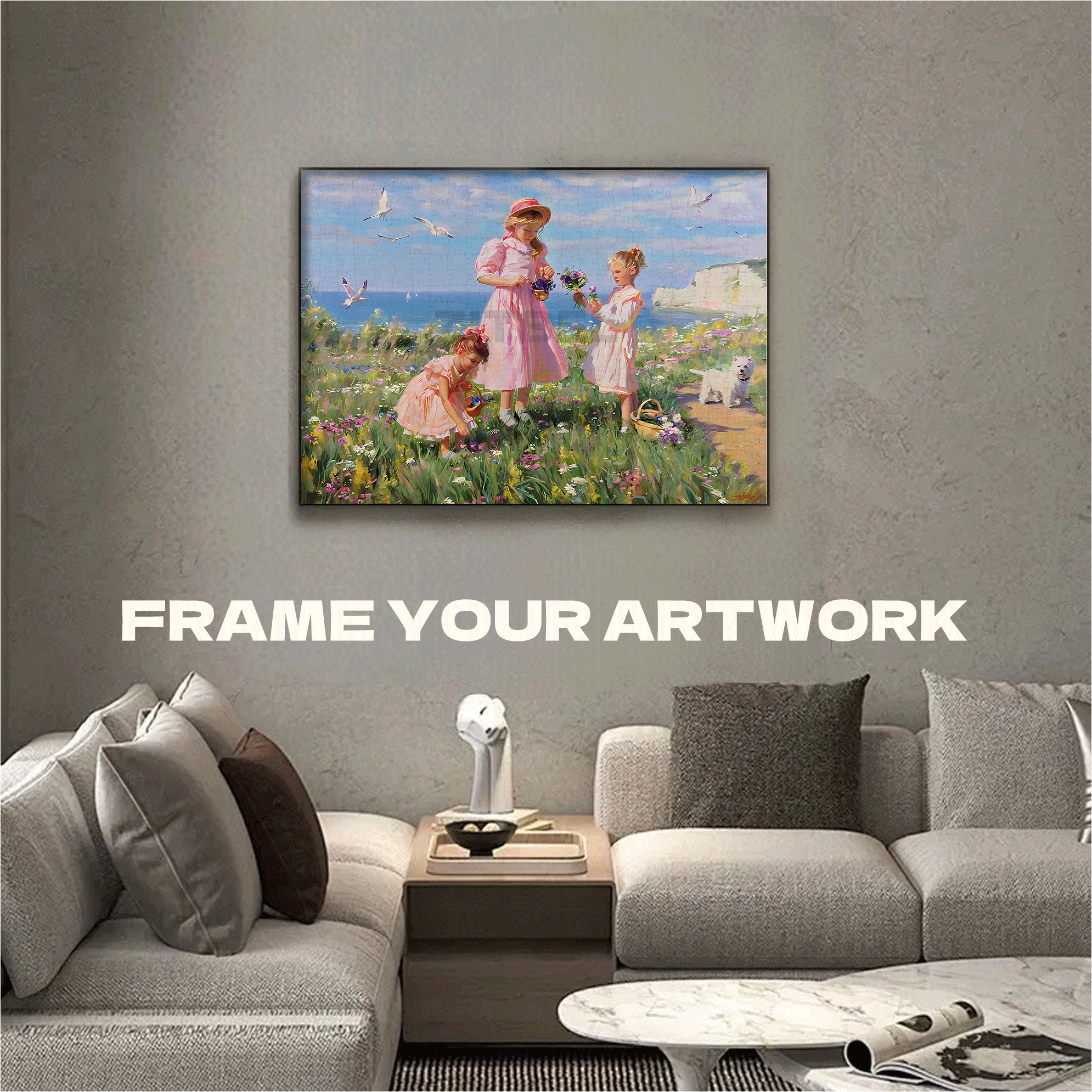 Flowers for Mom 500pcs/1000pcs Jigsaw Puzzle, Scratch-Resistant, Interactive Family Game & Brain-Boosting DIY Decor, Perfect for Halloween, Christmas & New Year Gifts, Family Puzzle Game