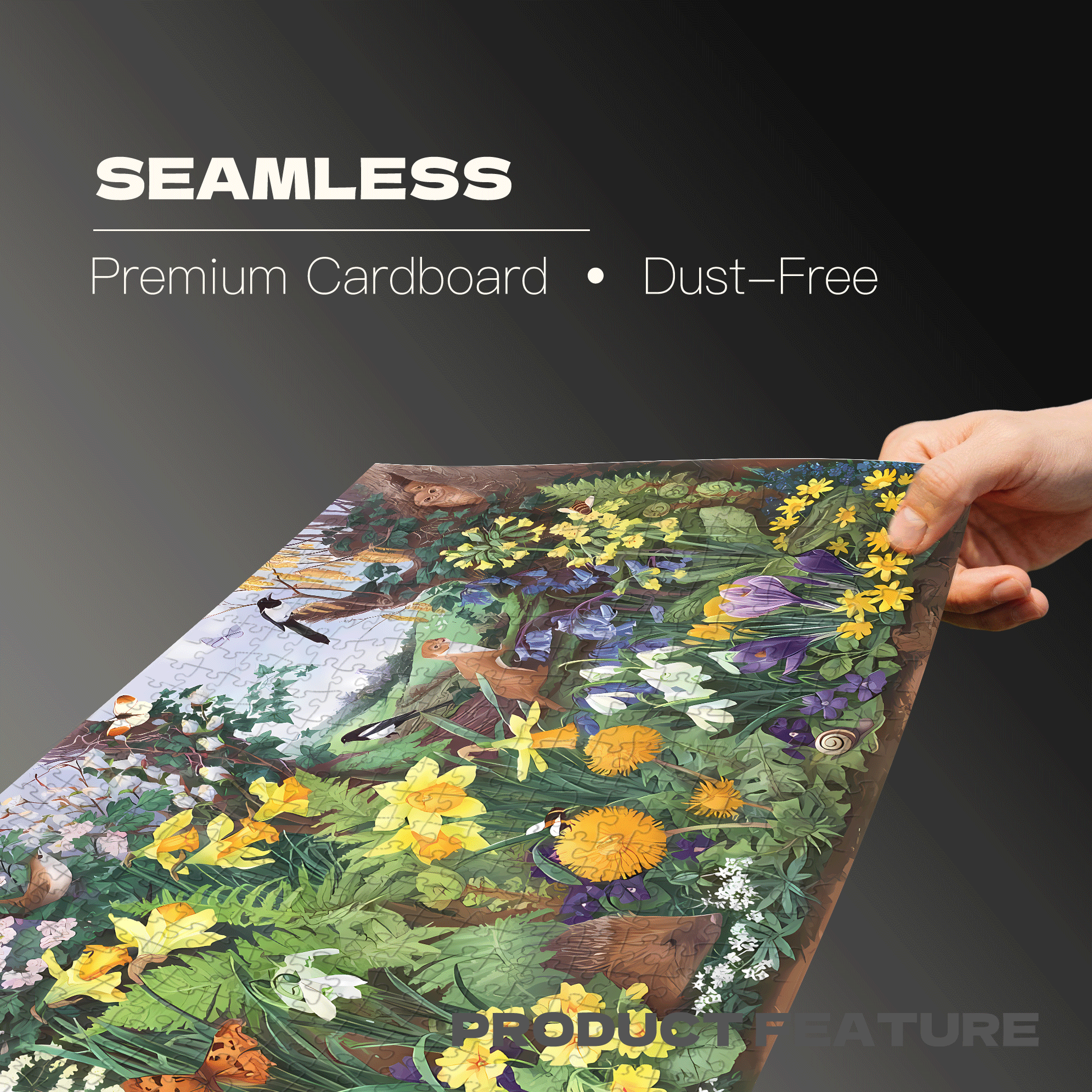 Forest Scene 500pcs/1000pcs Jigsaw Puzzle, Scratch-Resistant, Interactive Family Game & Brain-Boosting DIY Decor, Perfect for Halloween, Christmas & New Year Gifts, Family Puzzle Game