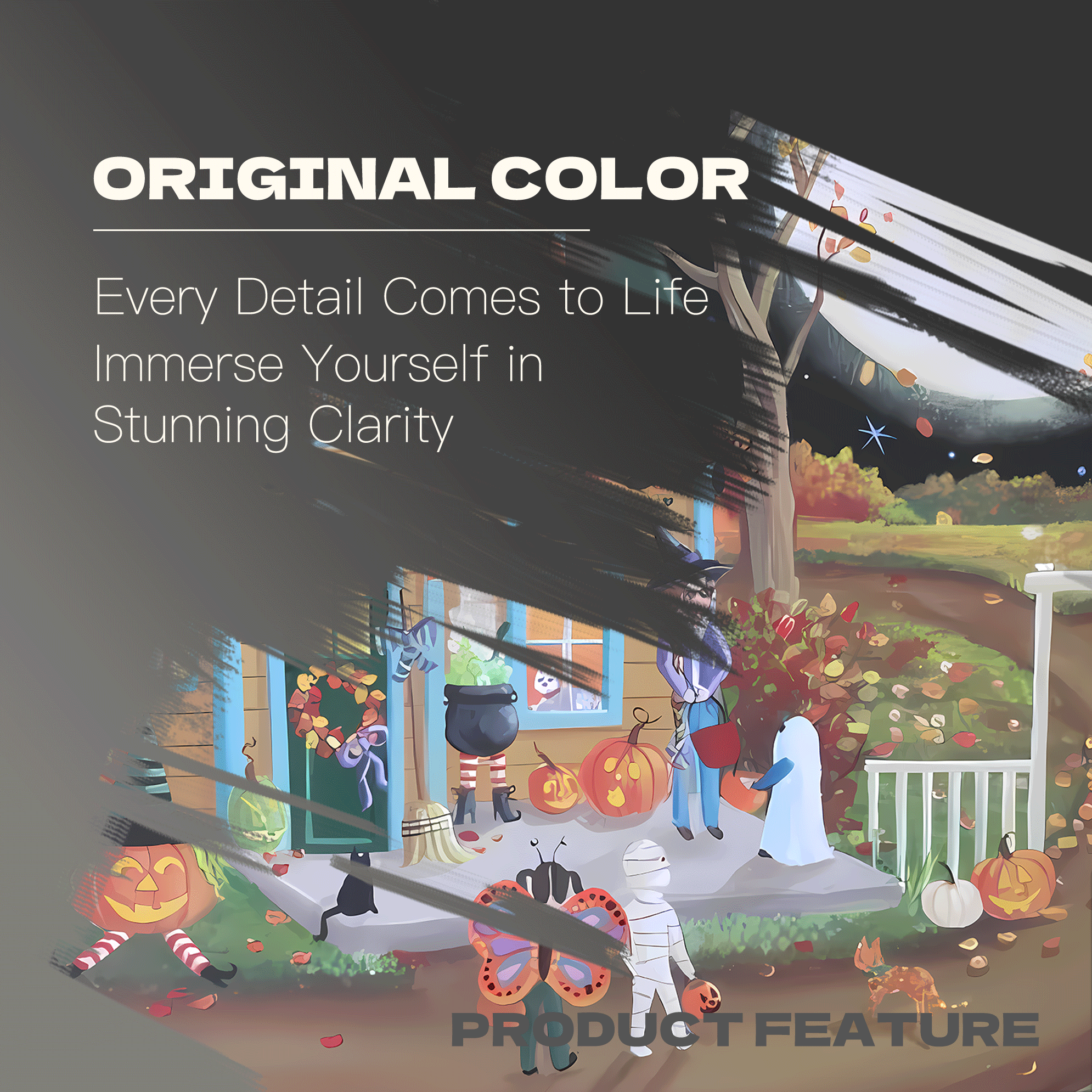 Halloween Moon Folk 500pcs/1000pcs Jigsaw Puzzle, Scratch-Resistant, Interactive Family Game & Brain-Boosting DIY Decor, Perfect for Halloween, Christmas & New Year Gifts, Family Puzzle Game