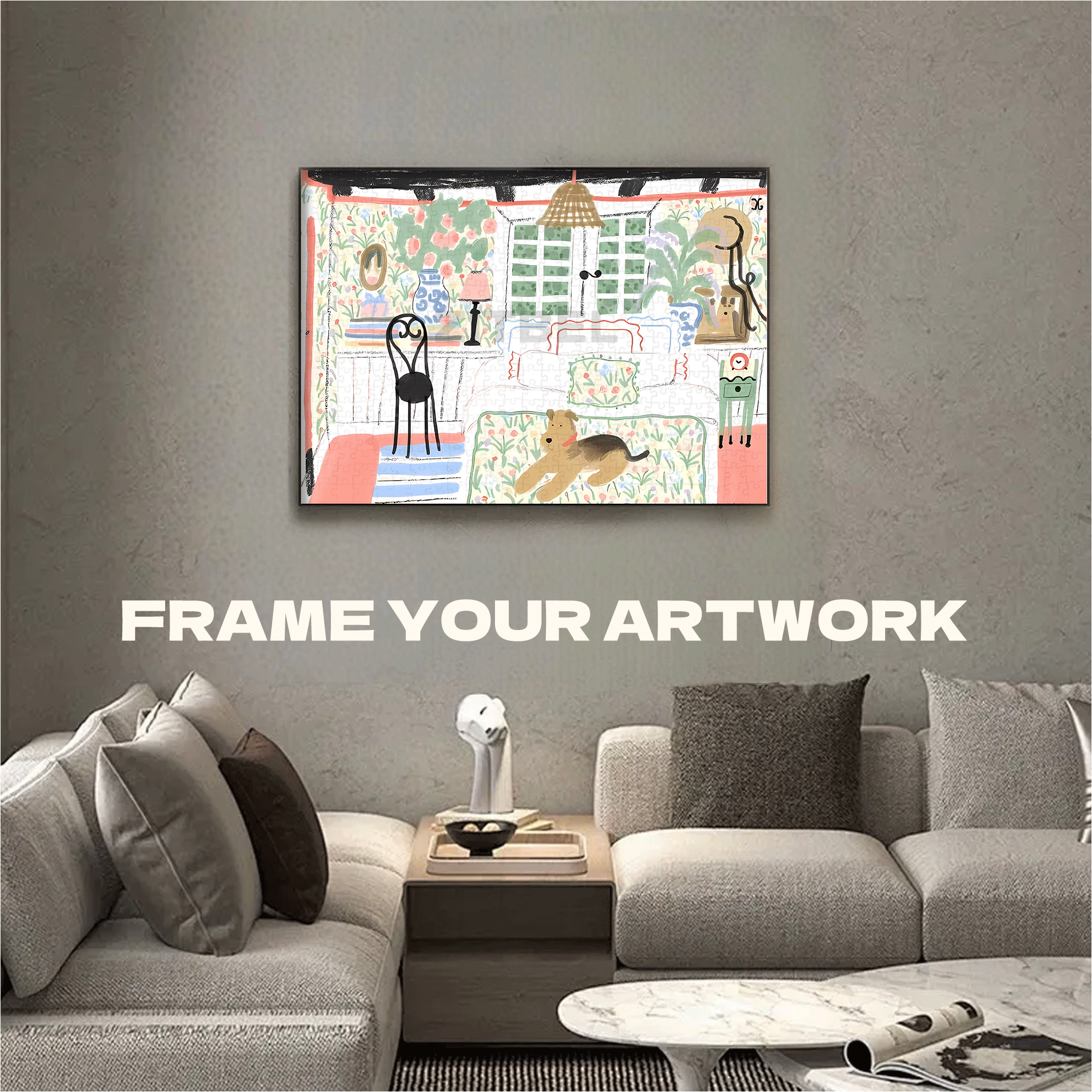Pastoral Style 3 500pcs/1000pcs Jigsaw Puzzle, Scratch-Resistant, Interactive Family Game & Brain-Boosting DIY Decor, Perfect for Halloween, Christmas & New Year Gifts, Family Puzzle Game