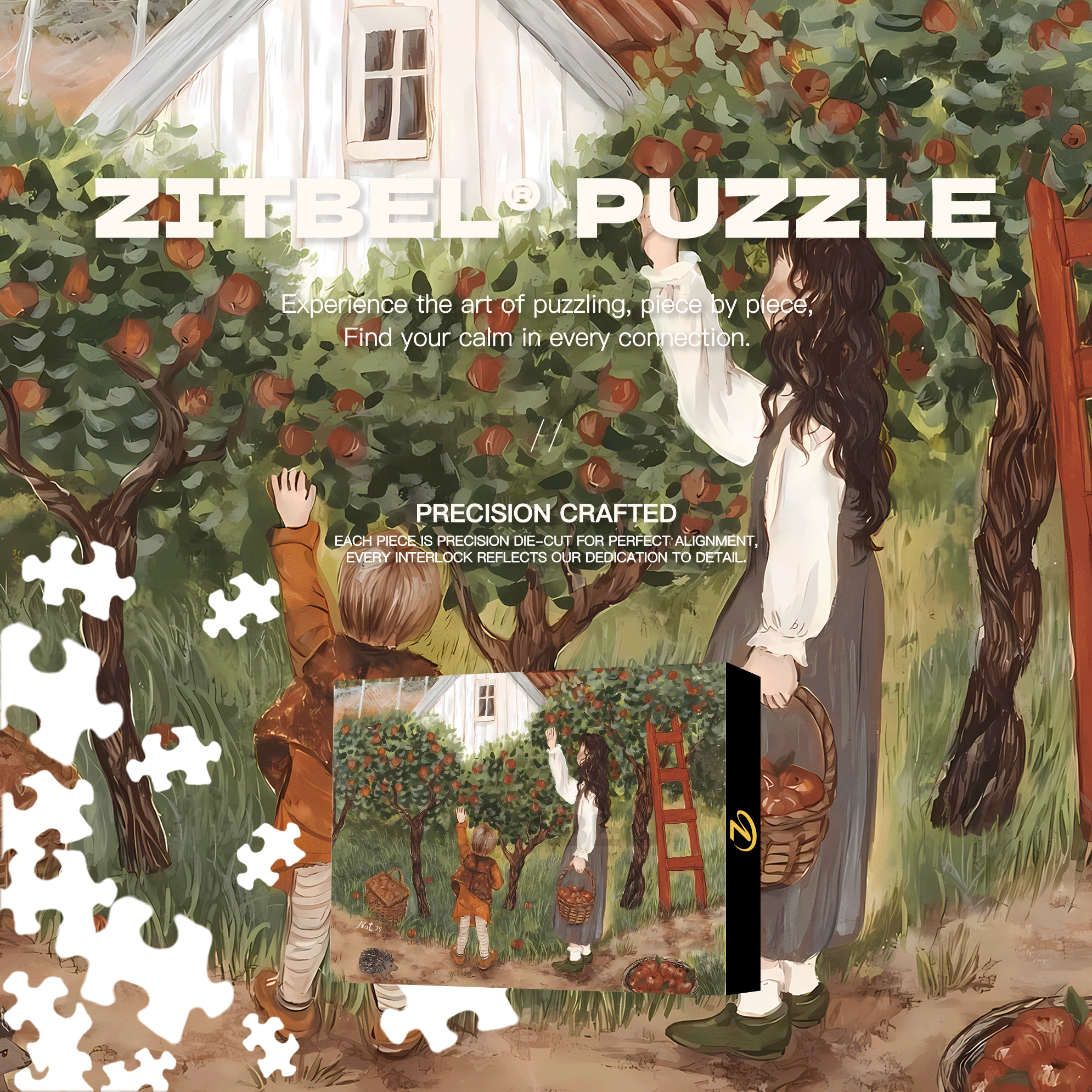 Slow Life Utopia 2 500pcs/1000pcs Jigsaw Puzzle, Scratch-Resistant, Interactive Family Game & Brain-Boosting DIY Decor, Perfect for Halloween, Christmas & New Year Gifts, Family Puzzle Game