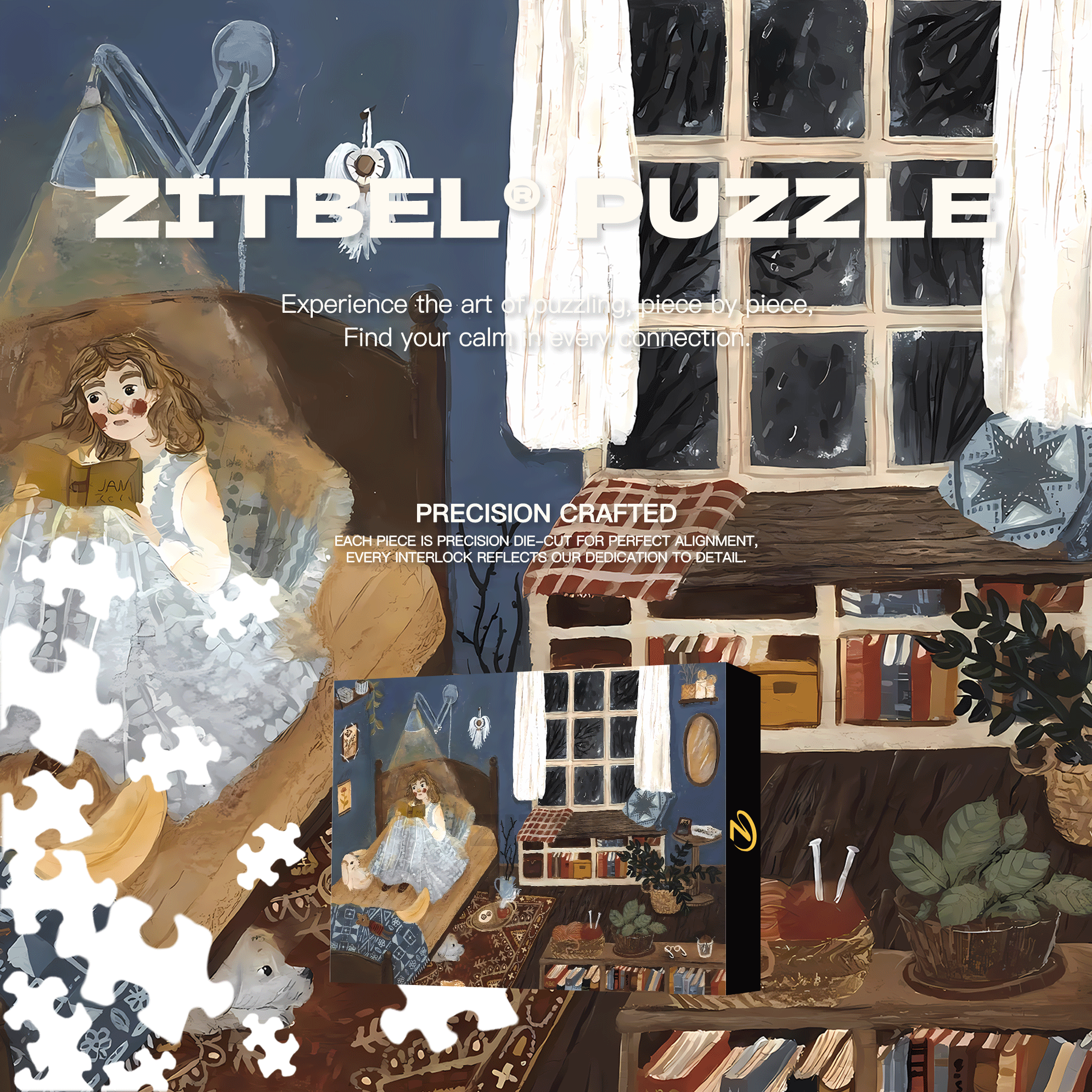 Slow Life Utopia 27 500pcs/1000pcs Jigsaw Puzzle, Scratch-Resistant, Interactive Family Game & Brain-Boosting DIY Decor, Perfect for Halloween, Christmas & New Year Gifts, Family Puzzle Game