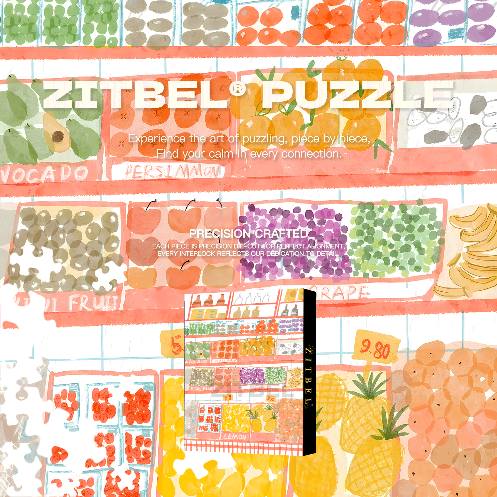 City Sketch 500pcs/1000pcs Jigsaw Puzzle, Scratch-Resistant, Interactive Family Game & Brain-Boosting DIY Decor, Perfect for Halloween, Christmas & New Year Gifts, Family Puzzle Game