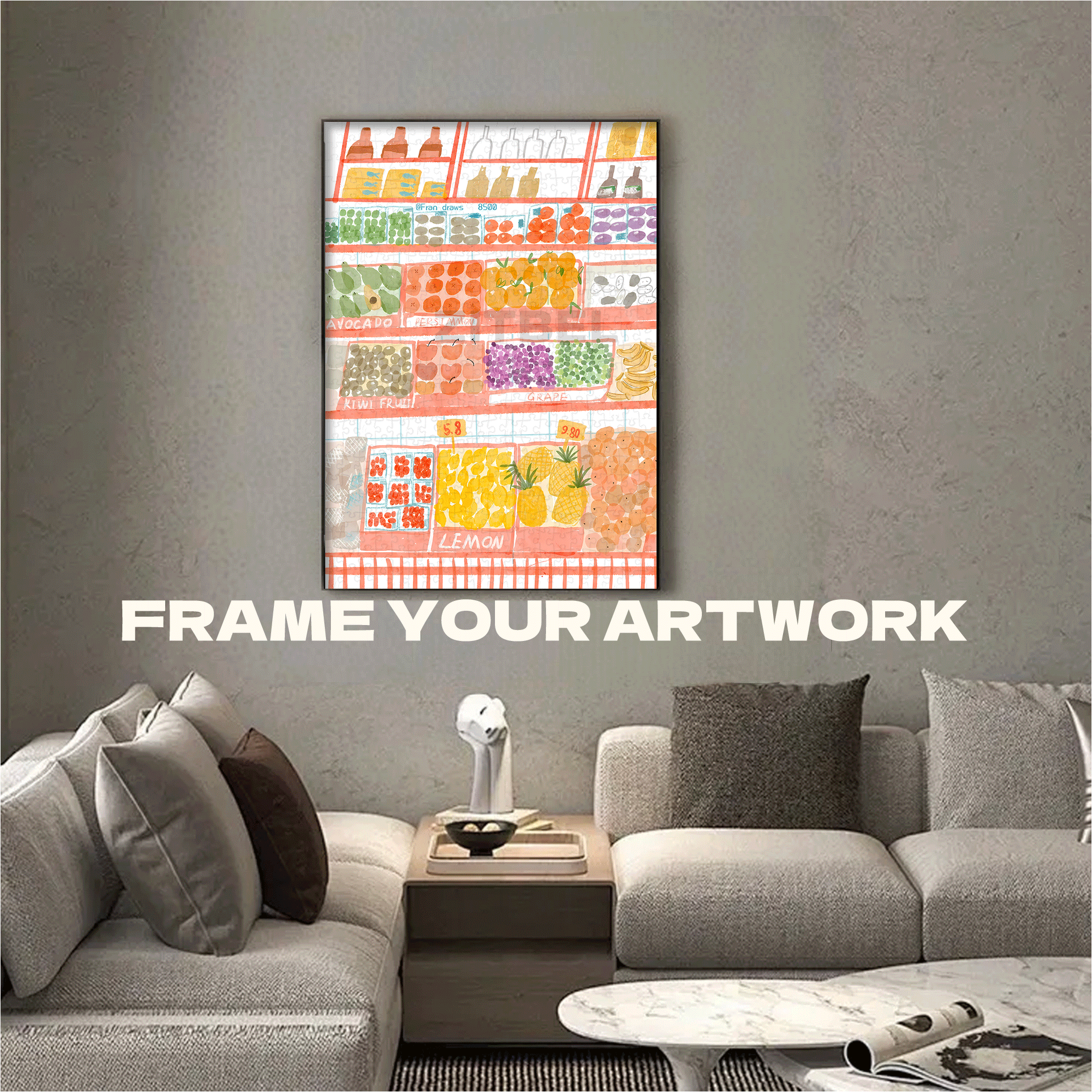 City Sketch 500pcs/1000pcs Jigsaw Puzzle, Scratch-Resistant, Interactive Family Game & Brain-Boosting DIY Decor, Perfect for Halloween, Christmas & New Year Gifts, Family Puzzle Game