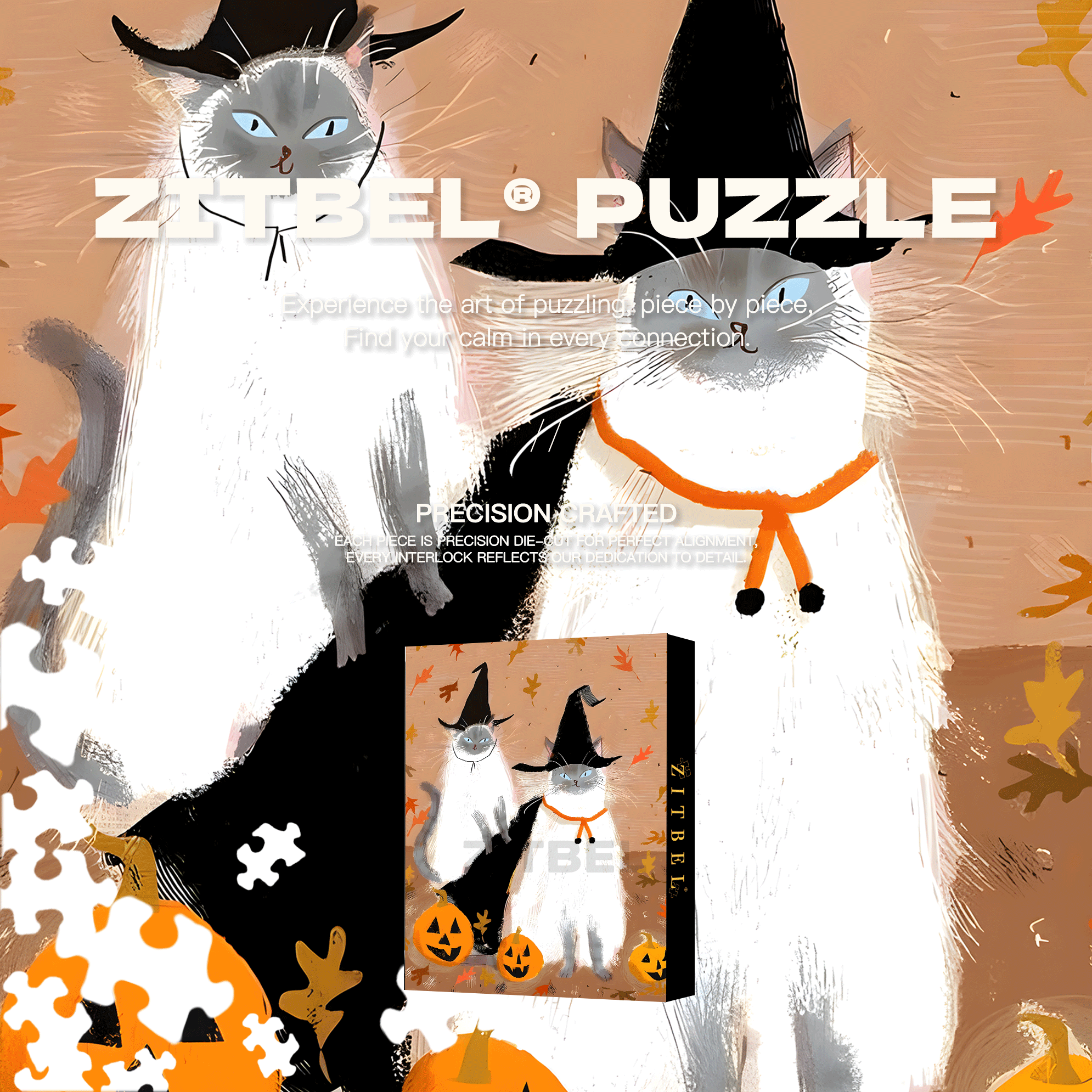 Dress Up As A Witch 500pcs/1000pcs Jigsaw Puzzle, Scratch-Resistant, Interactive Family Game & Brain-Boosting DIY Decor, Perfect for Halloween, Christmas & New Year Gifts, Family Puzzle Game