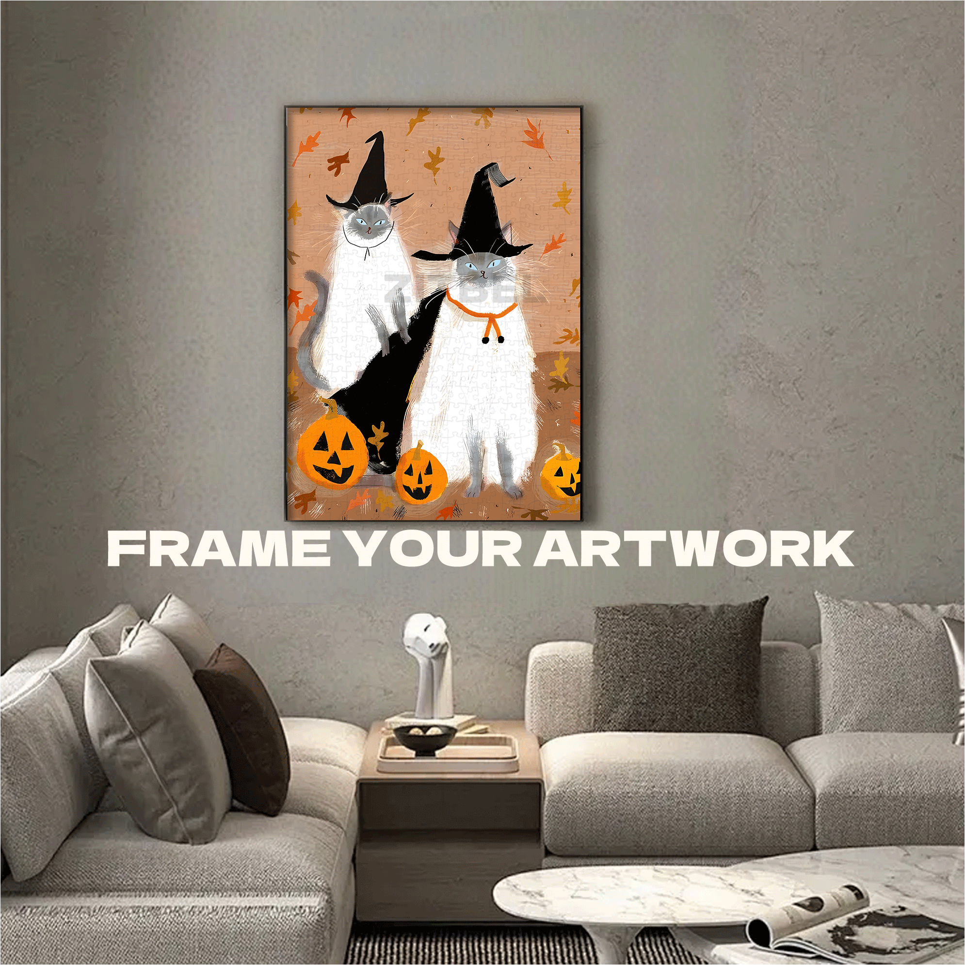 Dress Up As A Witch 500pcs/1000pcs Jigsaw Puzzle, Scratch-Resistant, Interactive Family Game & Brain-Boosting DIY Decor, Perfect for Halloween, Christmas & New Year Gifts, Family Puzzle Game