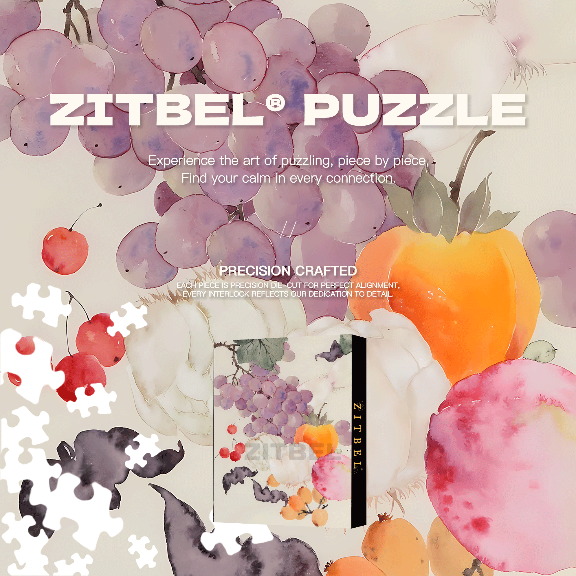 Fruit And Vegetable Pictures 4 500pcs/1000pcs Jigsaw Puzzle, Scratch-Resistant, Interactive Family Game & Brain-Boosting DIY Decor, Perfect for Halloween, Christmas & New Year Gifts, Family Puzzle Game