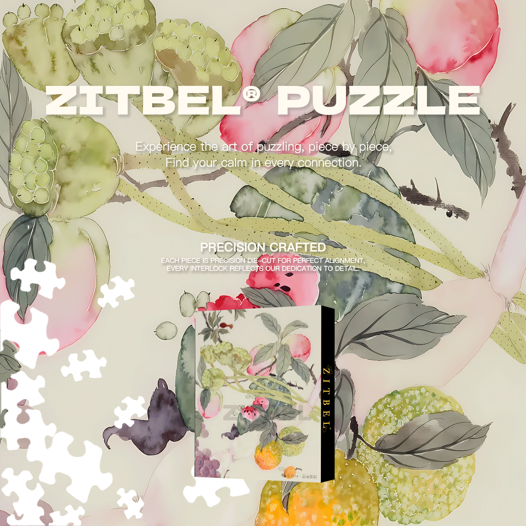 Fruit And Vegetable Pictures 500pcs/1000pcs Jigsaw Puzzle, Scratch-Resistant, Interactive Family Game & Brain-Boosting DIY Decor, Perfect for Halloween, Christmas & New Year Gifts, Family Puzzle Game